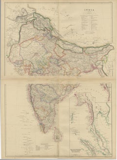 Vintage Cartographic Collection Set of India Explored - W. G. Blackie's 1859