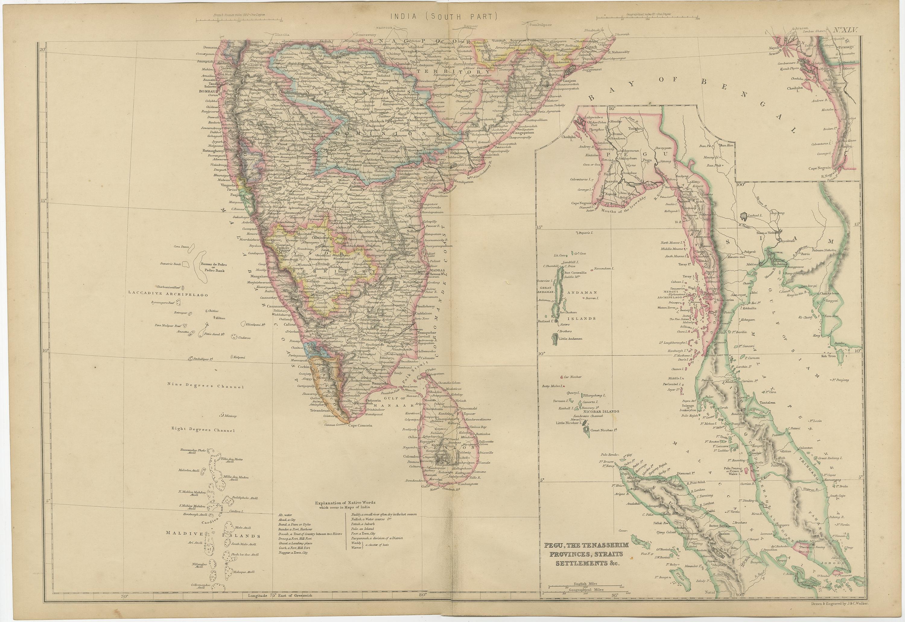 travancore south india map