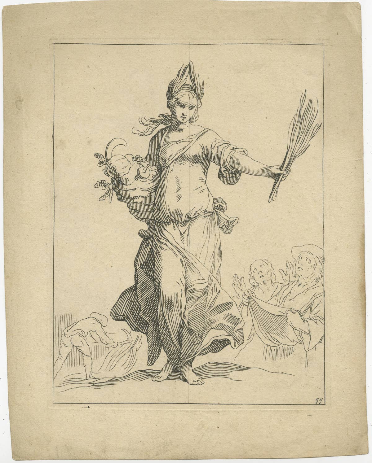Set of 2 Antique Mythology Prints after Bloemaert 'c.1680'
