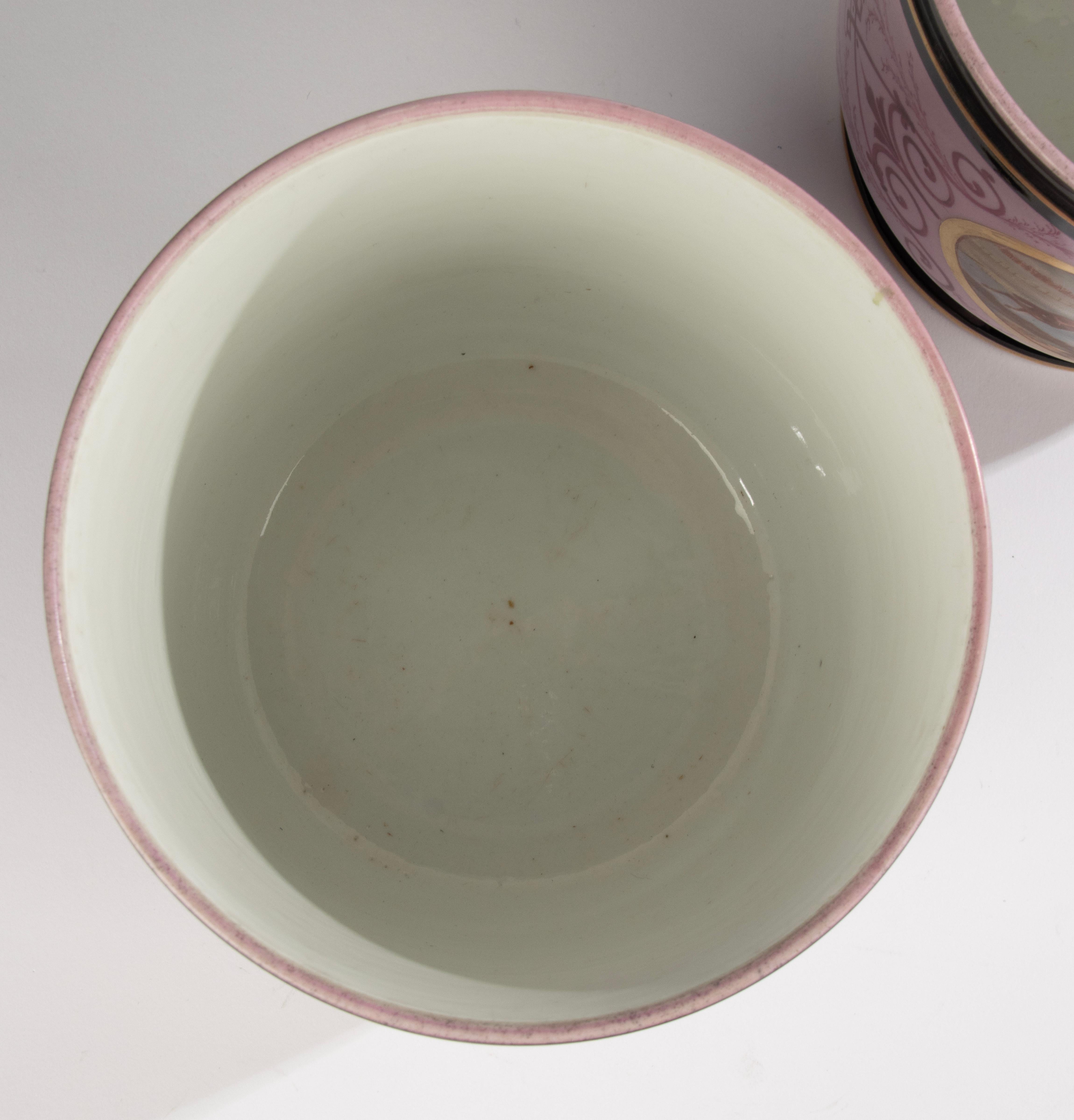 Set di 2 antiche cachepot in porcellana - circa 1890 - Vieux Bruxelles in vendita 2