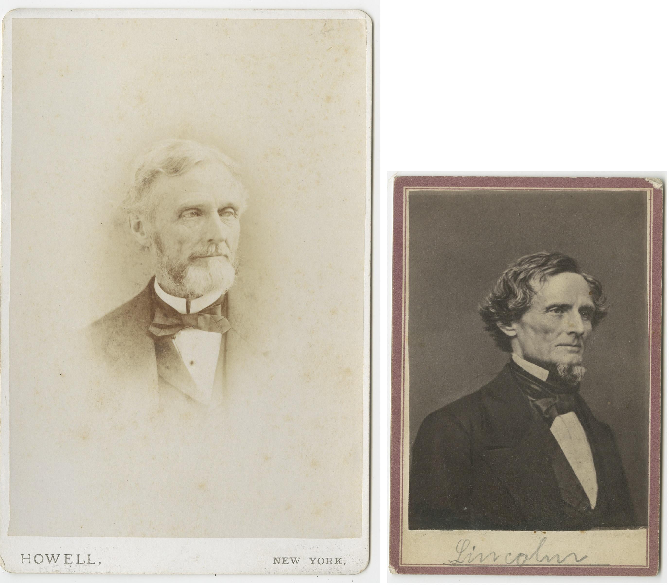 Set of 2 Antique Portraits of Jefferson Davis In Fair Condition In Langweer, NL