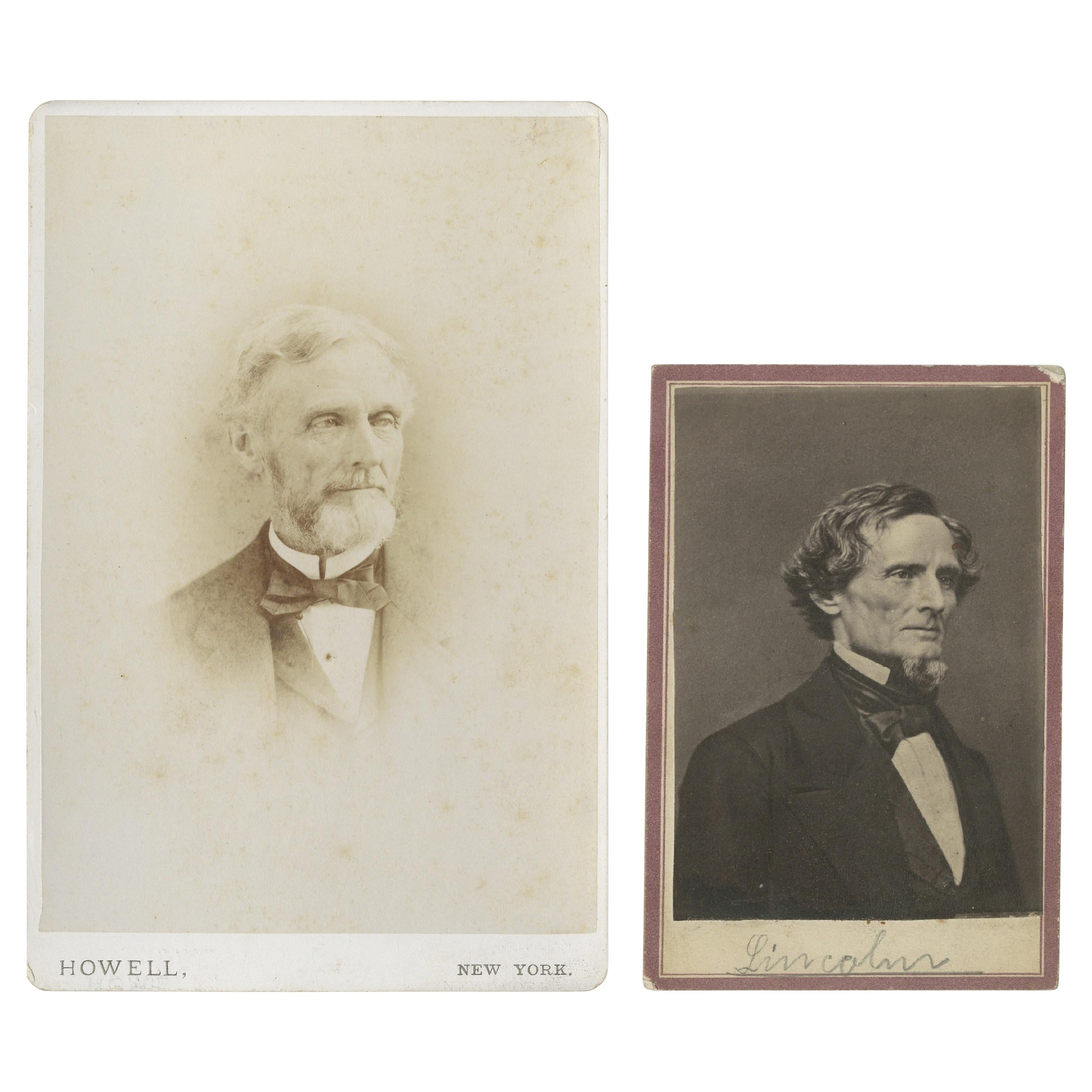 Set of 2 Antique Portraits of Jefferson Davis