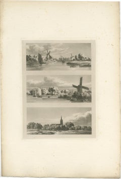 Set of 2 Antique Prints of Flanders and Holland, circa 1820
