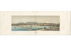 Set of 2 Antique Prints of Geneva by Morel, circa 1850