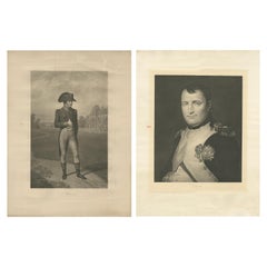 Set of 2 Antique Prints of Napoleon Bonaparte 'c.1900'