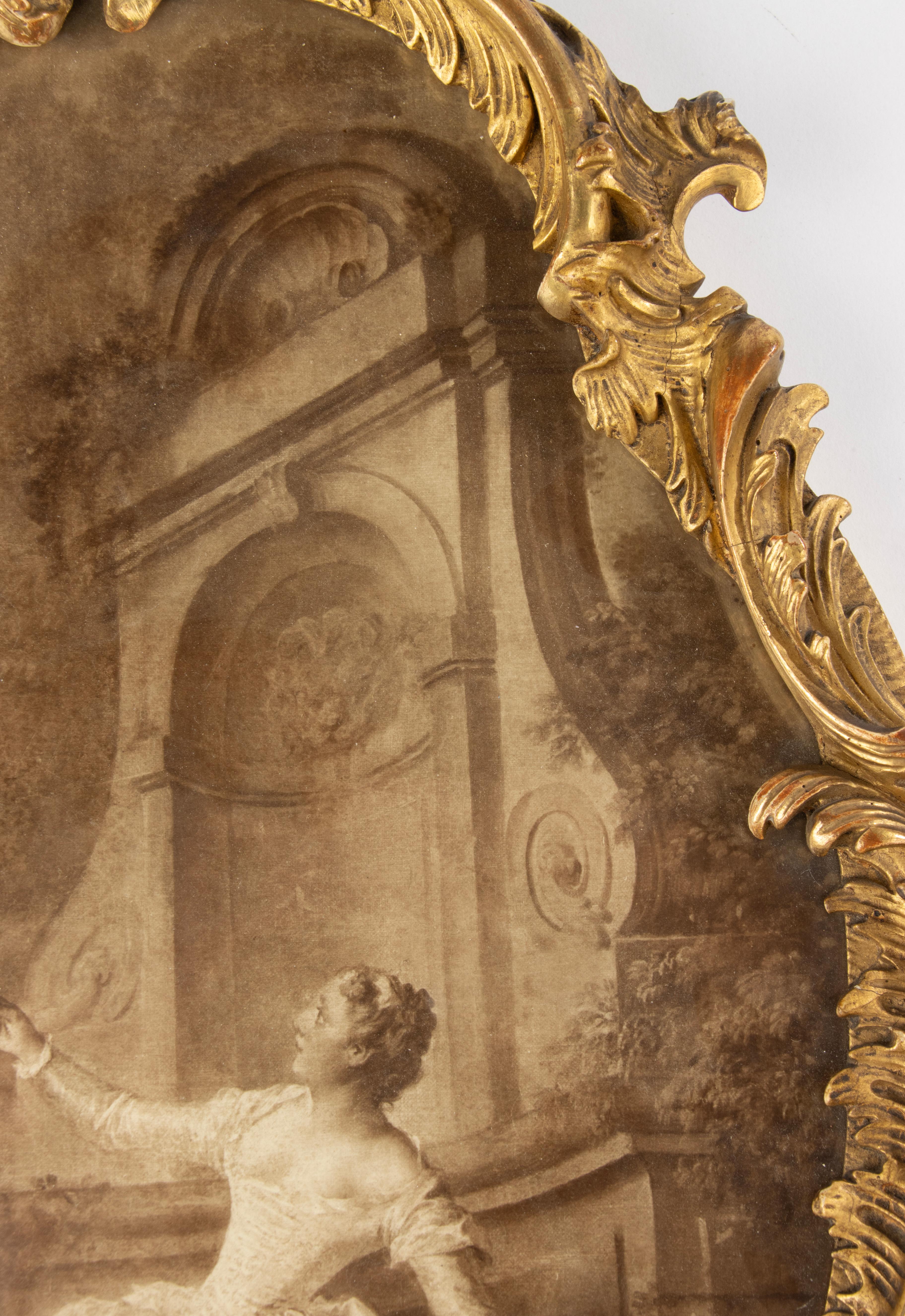 Set of 2 Antique Prints - Romantic Scened - Rococo Style - Late 19th Century For Sale 13