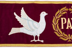 Set of 2 Antique Religious banners or altar cloths, Belgium 1900s