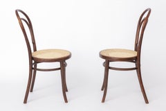 Set of 2 Antique Thonet Bentwood Chairs, Vienna Cafe Chairs, Early 1900s Austria
