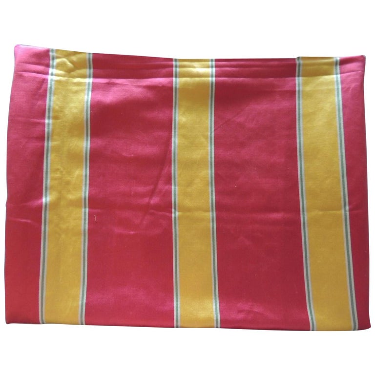 Set of '2' Antique Yellow and Red Empire Stripes Textile Panels For ...
