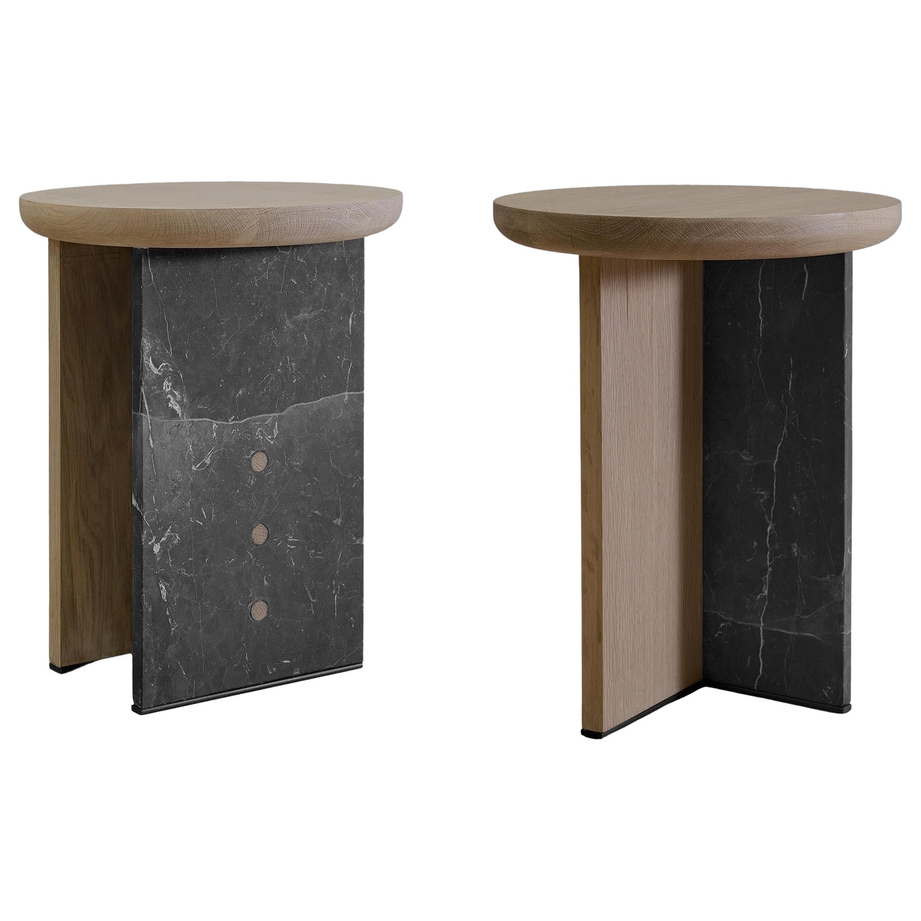 Set of 2 Antropología Side Tables by Raúl De La Cerda For Sale