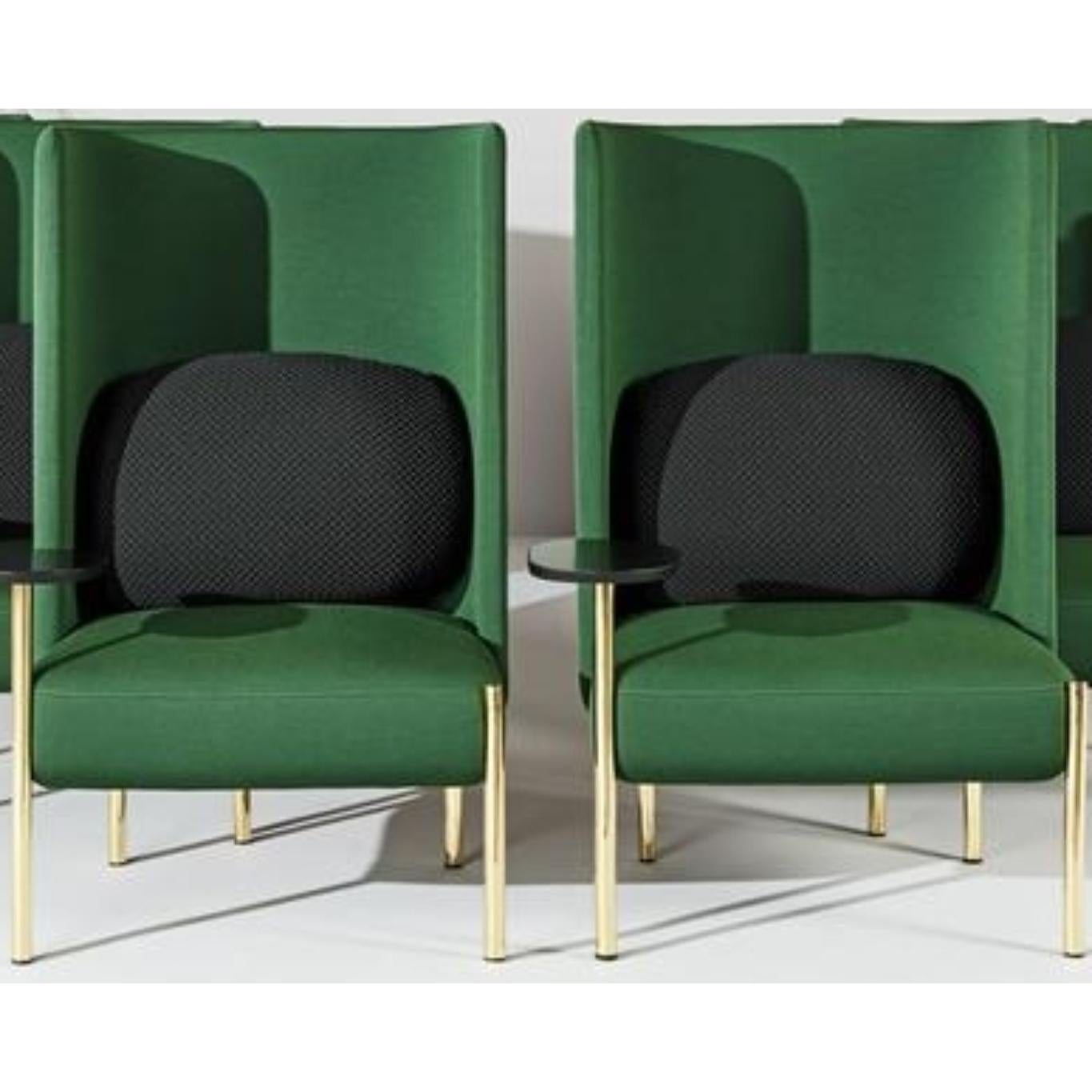 Modern Set of 2 Ara Green Armchairs by Pepe Albargues For Sale