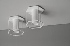 Set Of 2 Archi Hex White Ceiling Lamps by +kouple