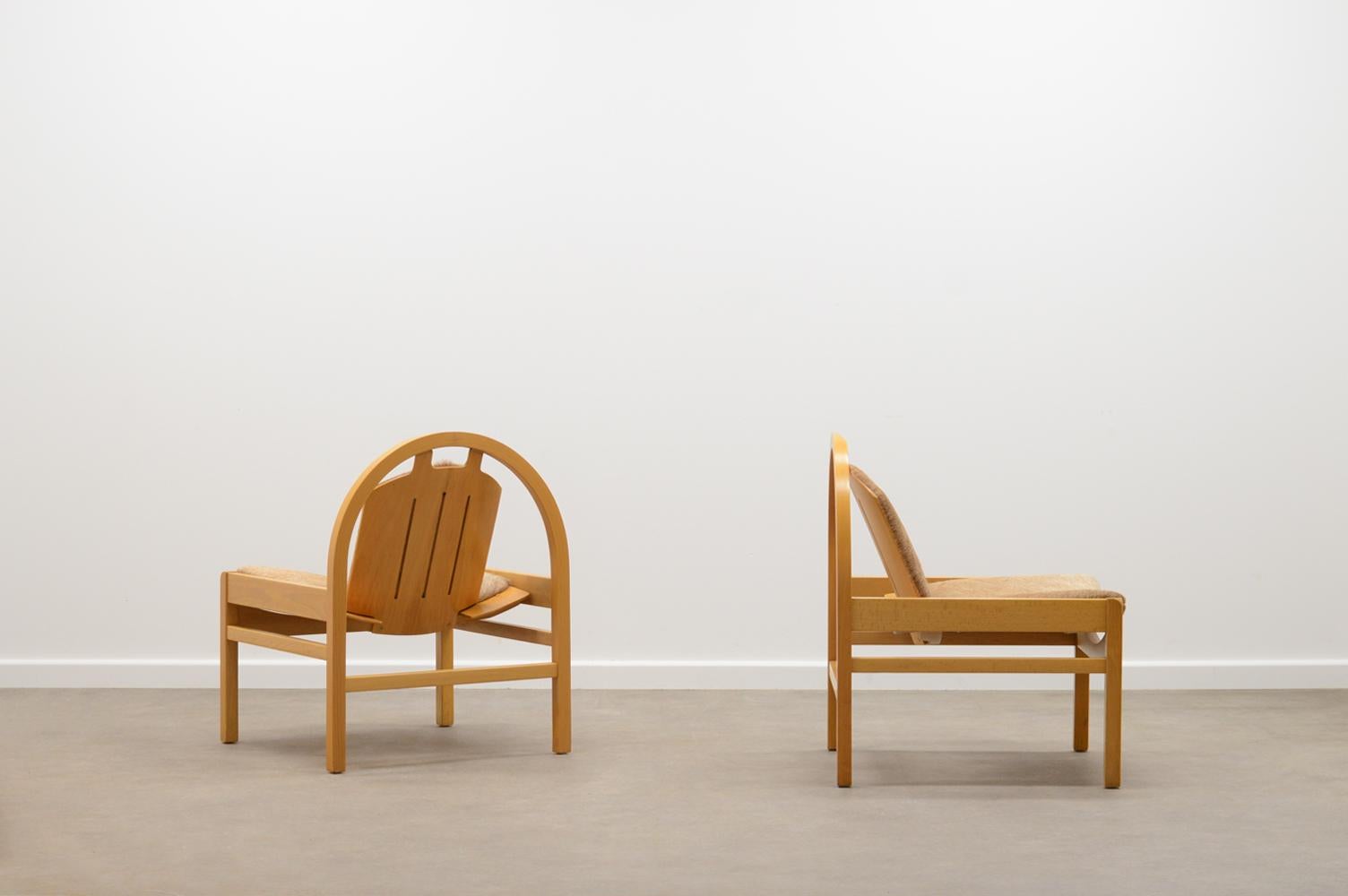 Mid-Century Modern Ensemble de 2 chaises Argos par Baumann France, années 70