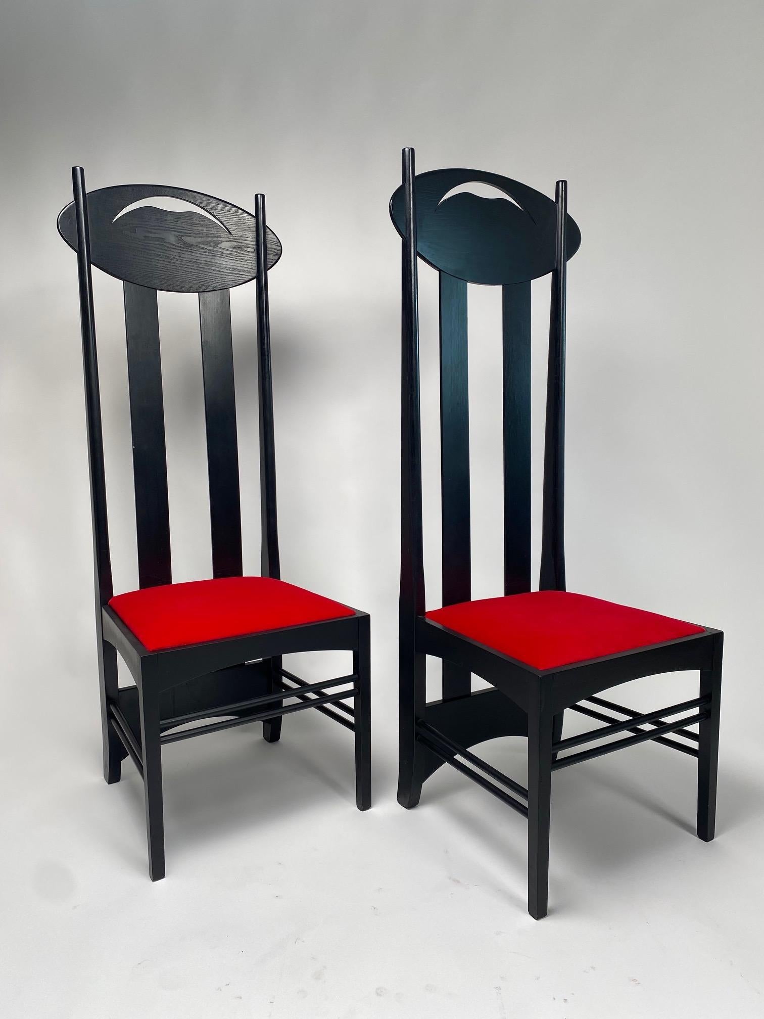Set of 2 Argyle Chairs by Charles R Mackintosh for Atelier International For Sale 6