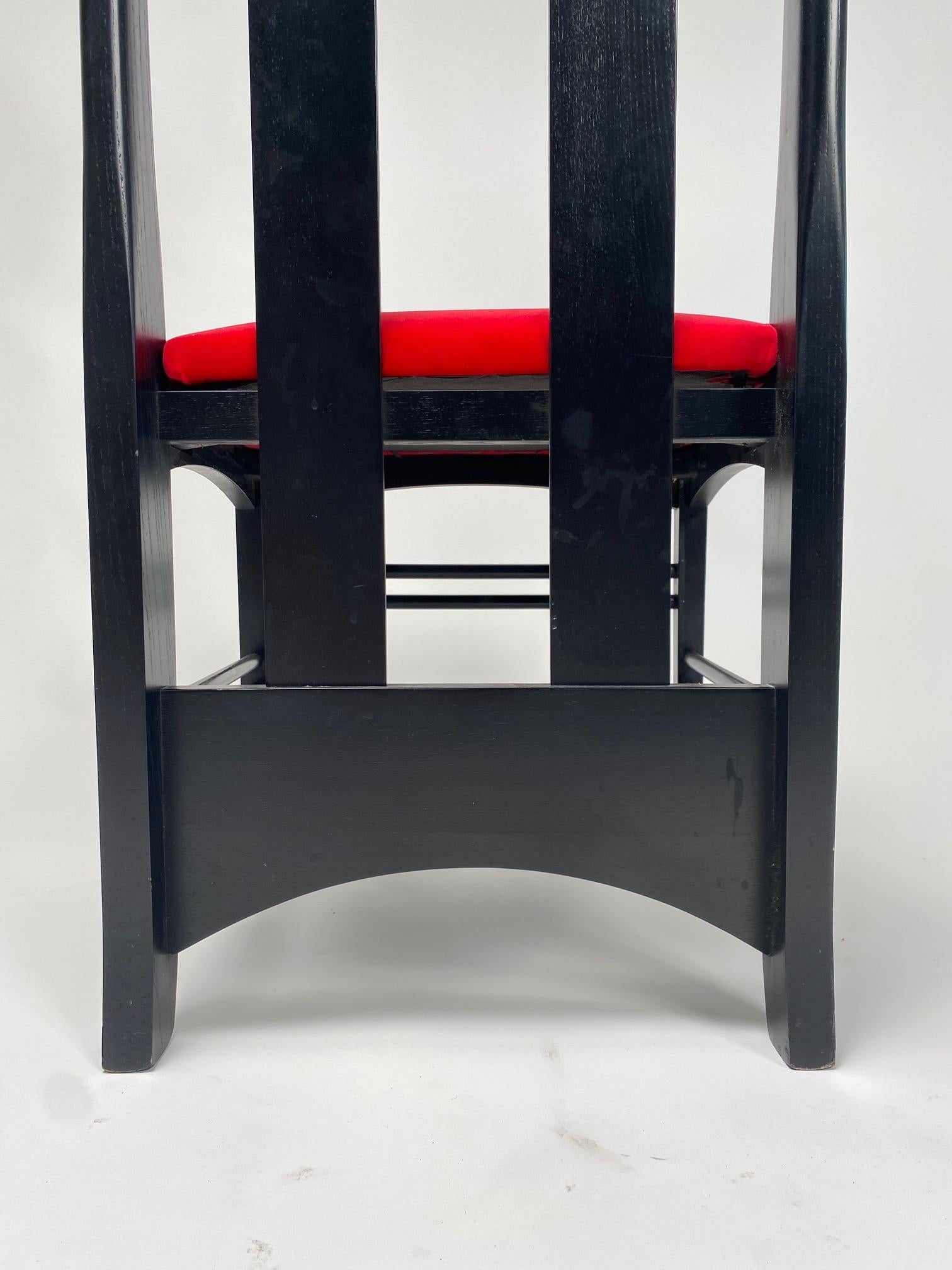 Ebonized Set of 2 Argyle Chairs by Charles R Mackintosh for Atelier International For Sale