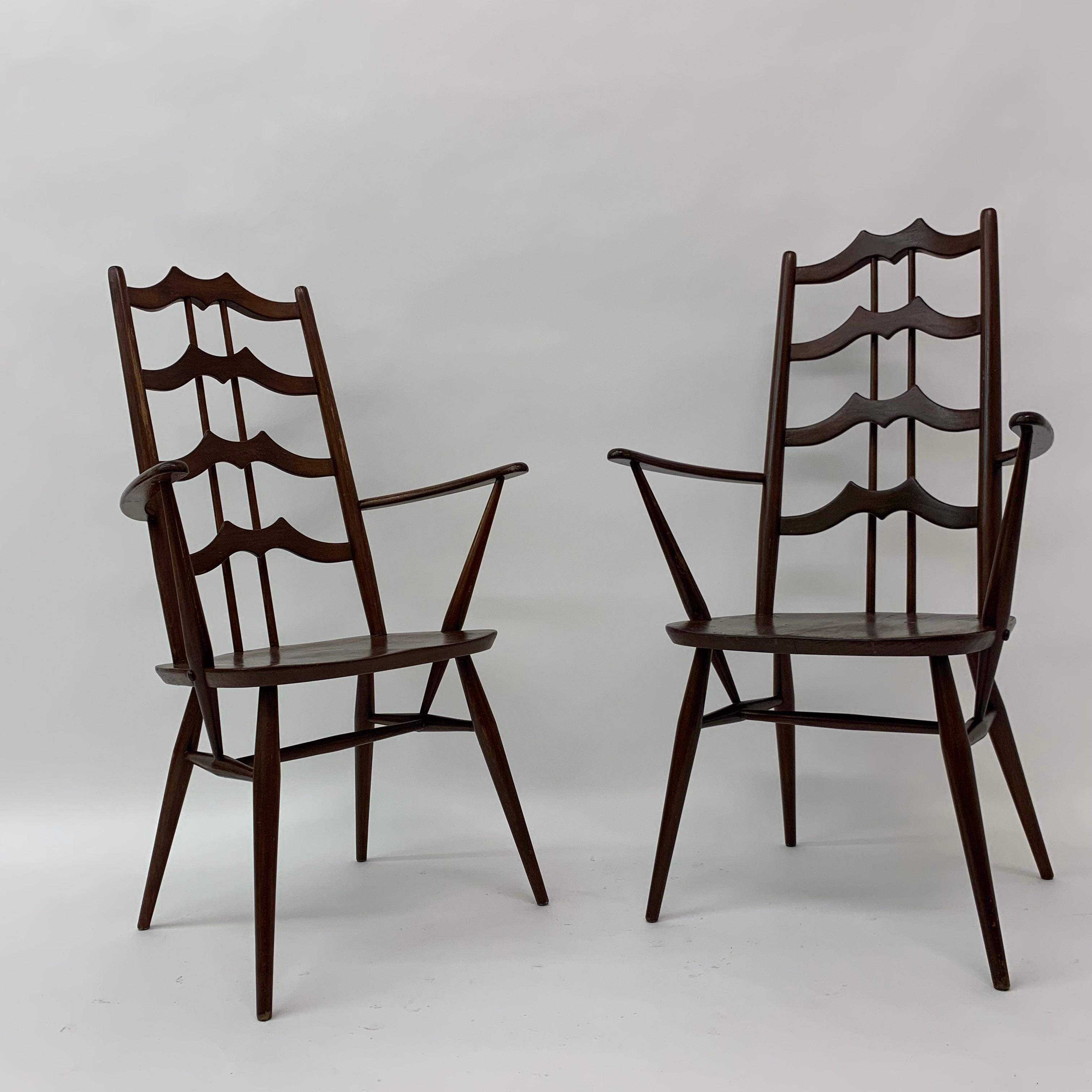 Set of 2 arm chairs by  Lucian Randolph Ercolani for Ercol , 1950’s For Sale 10