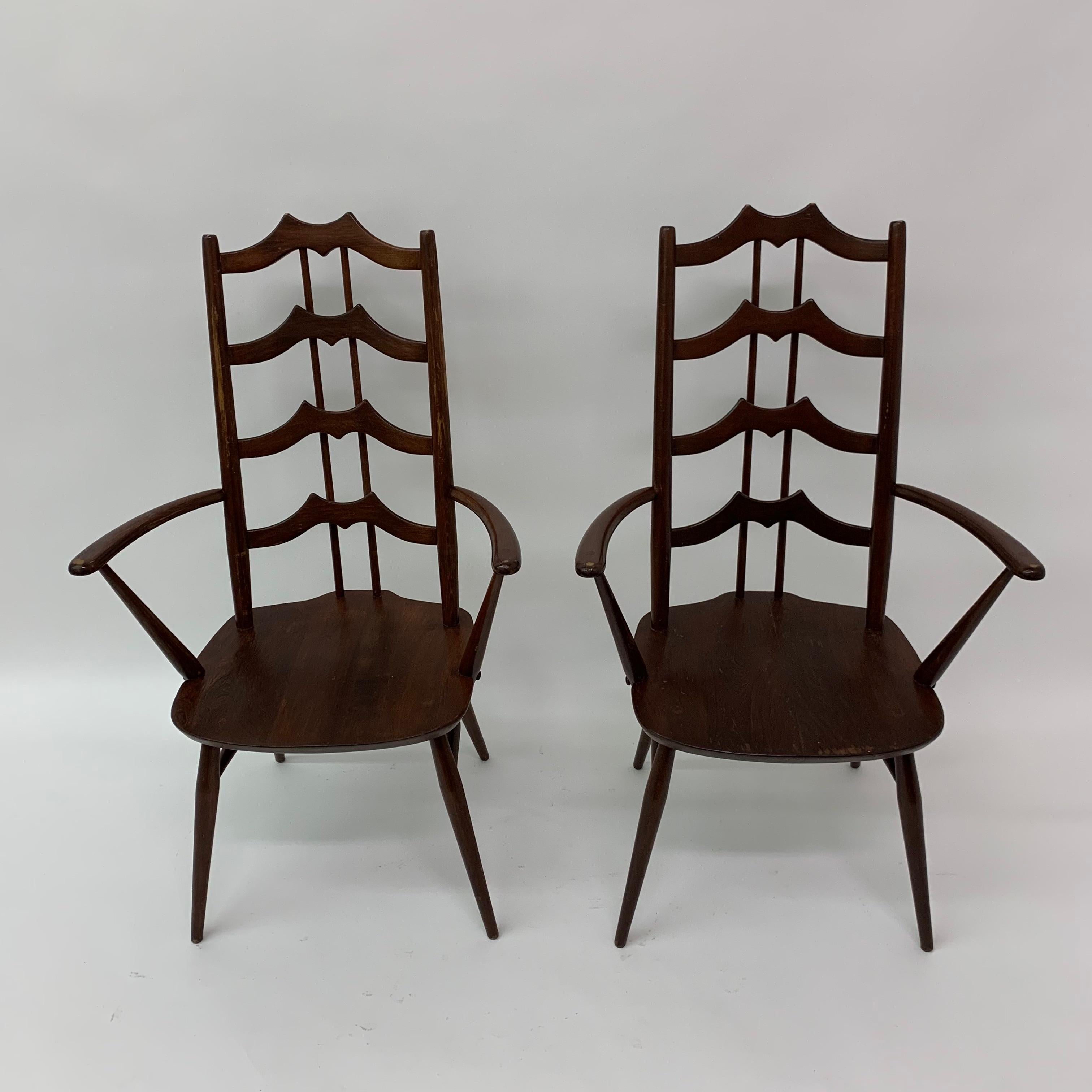 English Set of 2 arm chairs by  Lucian Randolph Ercolani for Ercol , 1950’s For Sale