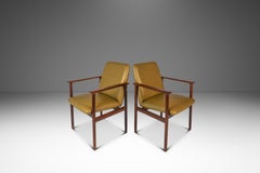 Set of 2 Arm Chairs in Rosewood & Leather, De Klerk & Sons, Netherlands, c. 1960