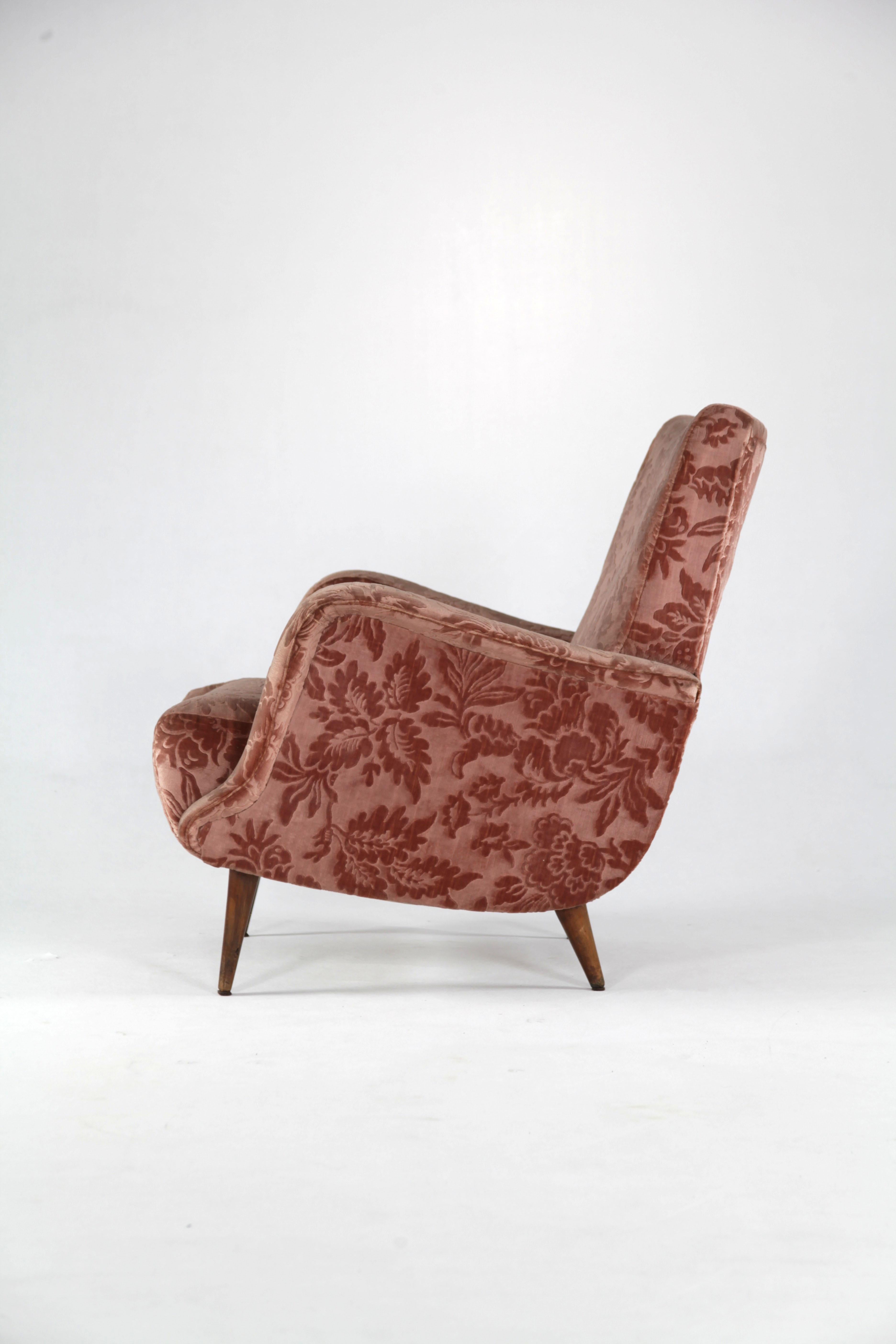 Set aus 2 Sesseln und einem Sofa aus der Serie „806“ von Carlo de Carli, Cassina (Moderne der Mitte des Jahrhunderts) im Angebot