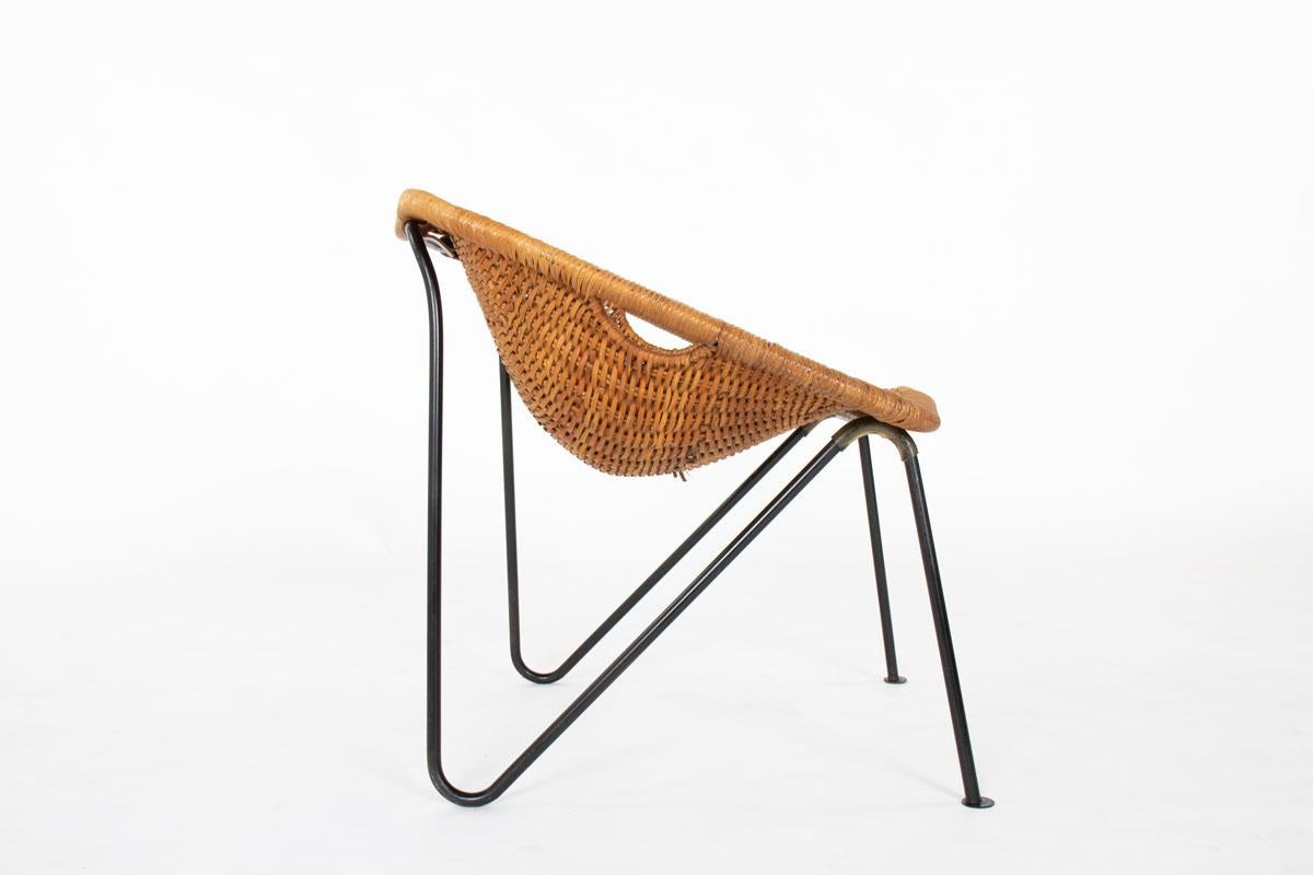 Métal Ensemble de 2 fauteuils Albert Moesch et Ernst Wolfer édition Jenny 1954 en vente
