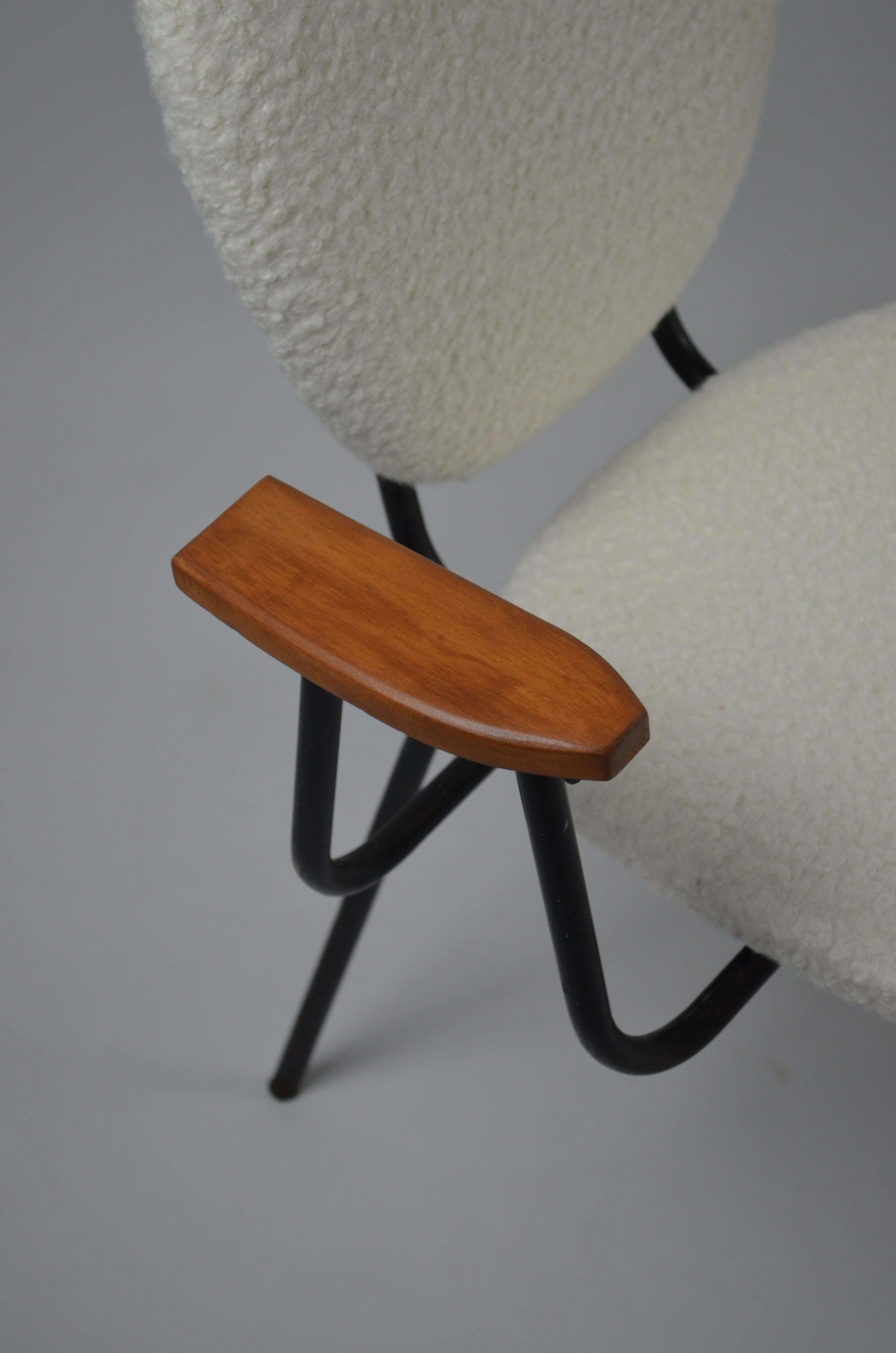 Set of 2 armchairs by Jacques Hitier for Tubauto, 1950s, France For Sale 3