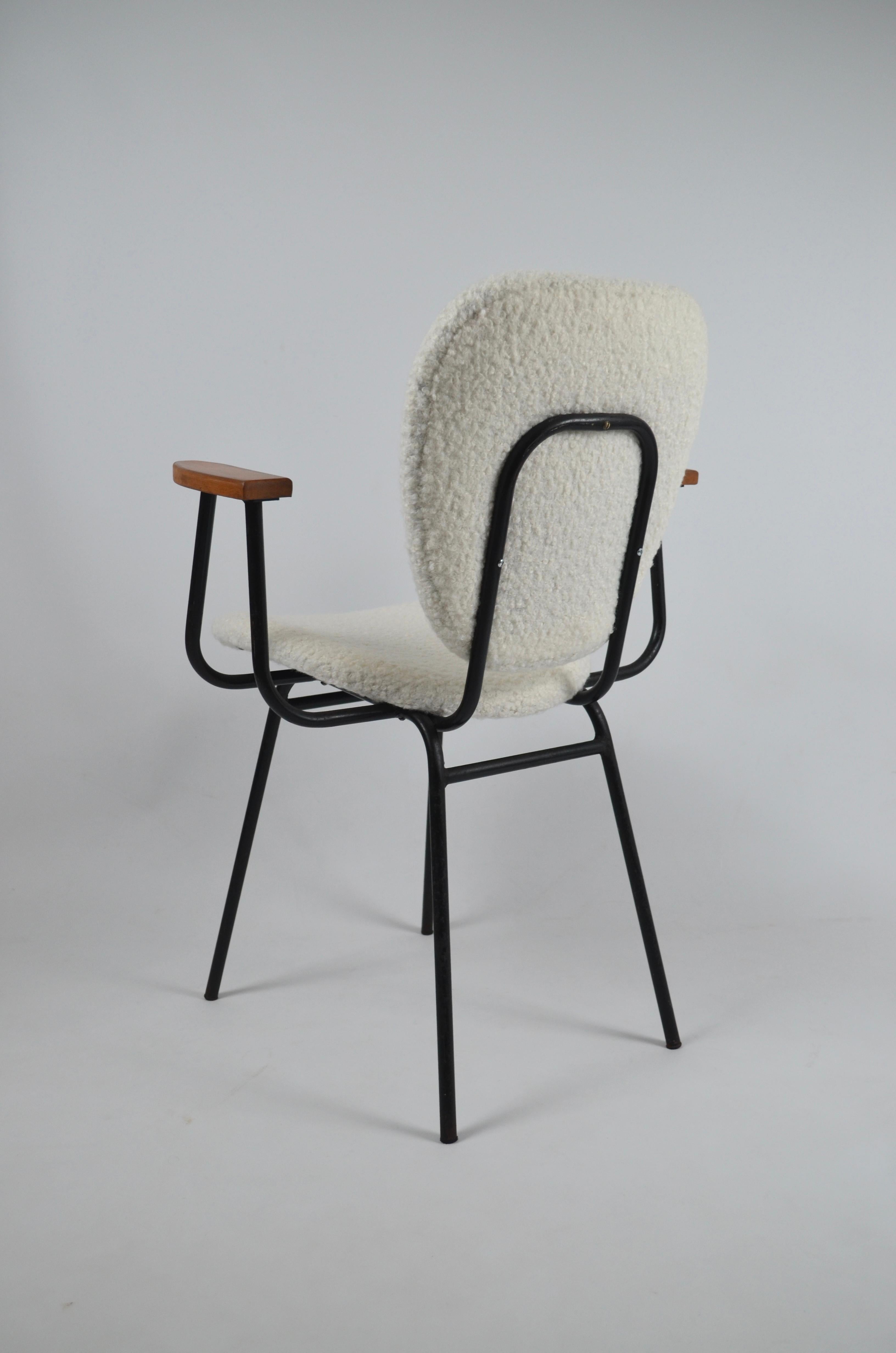 Set of 2 armchairs by Jacques Hitier for Tubauto, 1950s, France For Sale 10