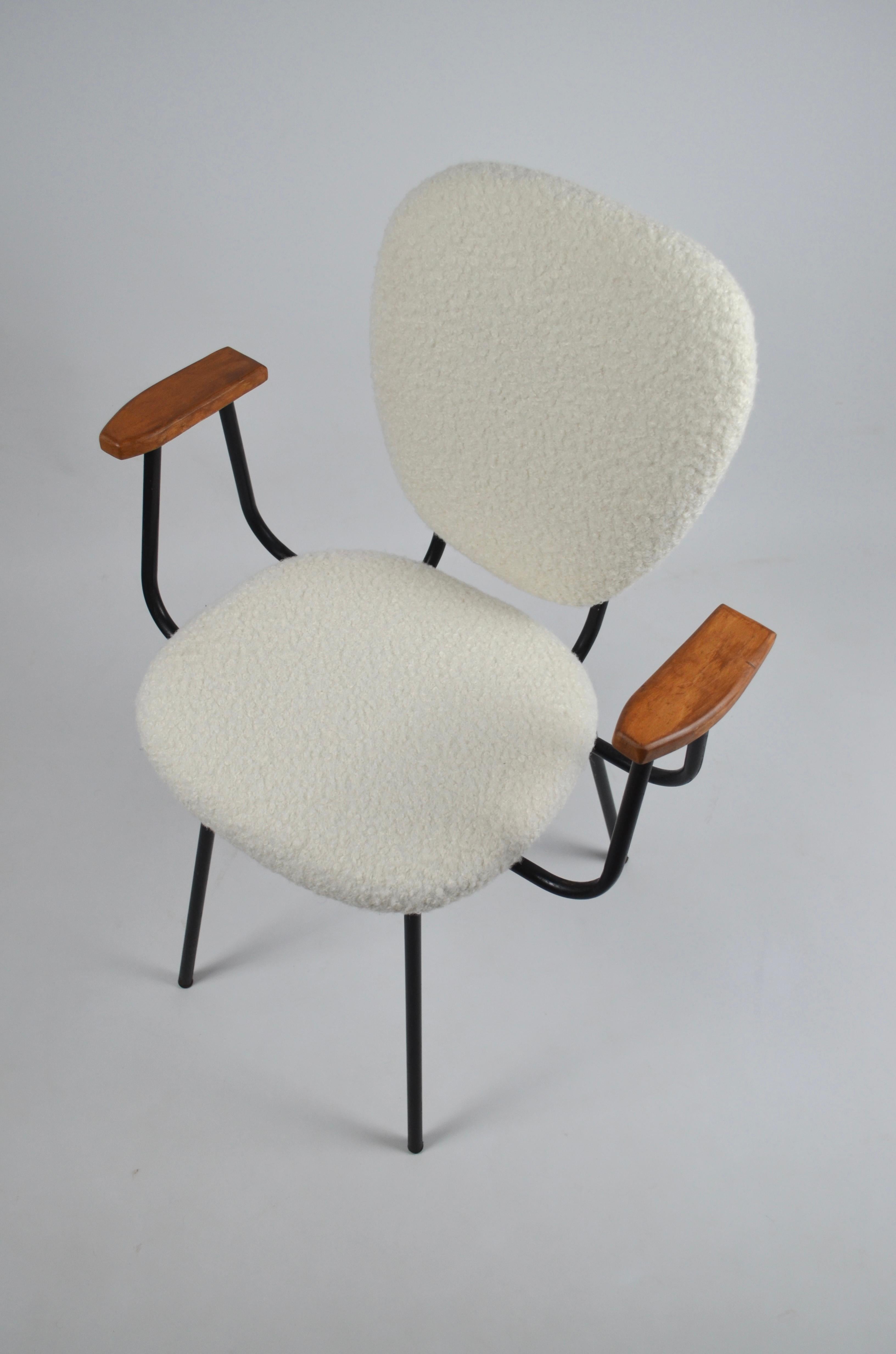 Set of 2 armchairs by Jacques Hitier for Tubauto, 1950s, France For Sale 11
