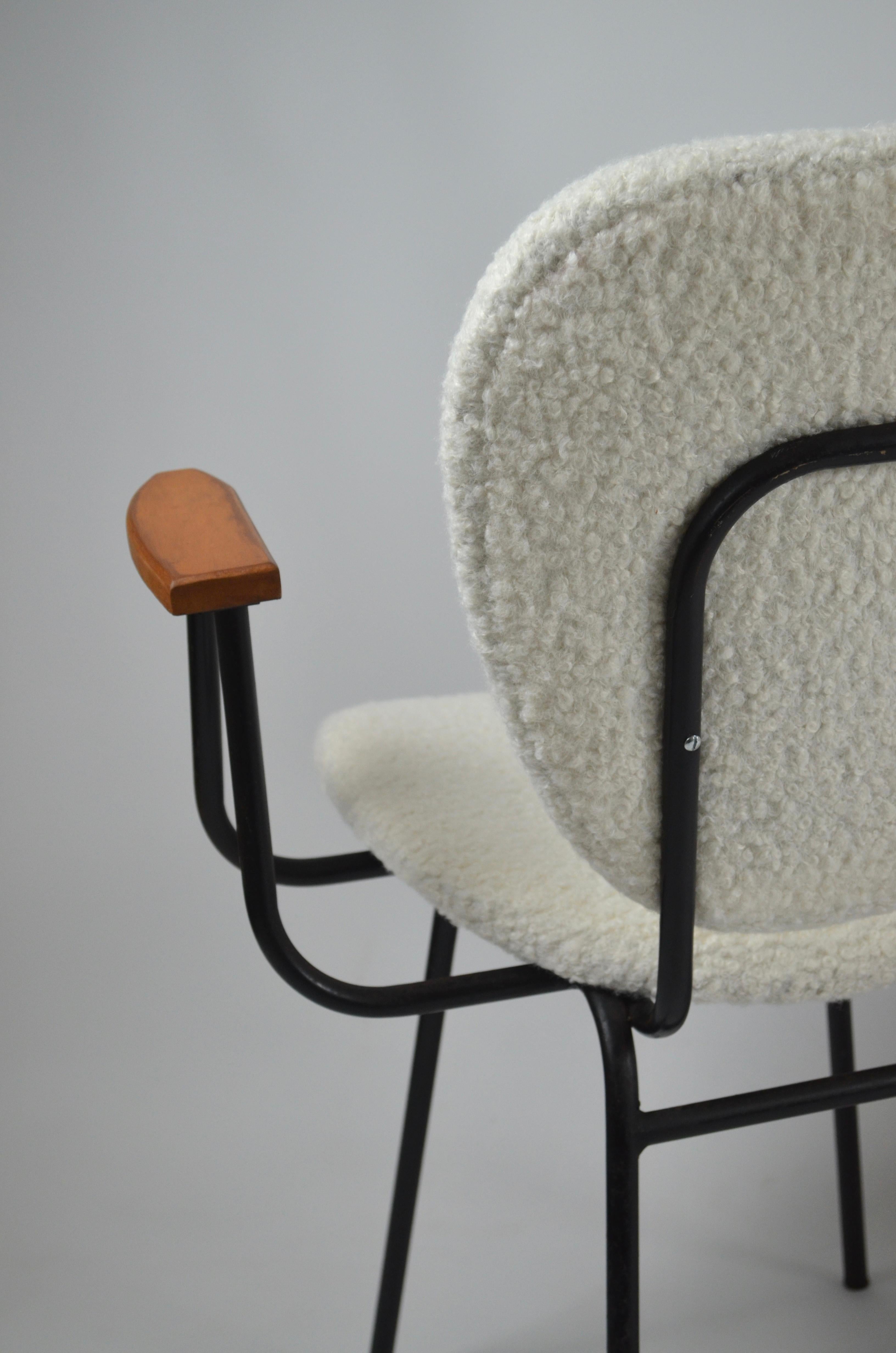 Set of 2 armchairs by Jacques Hitier for Tubauto, 1950s, France For Sale 1