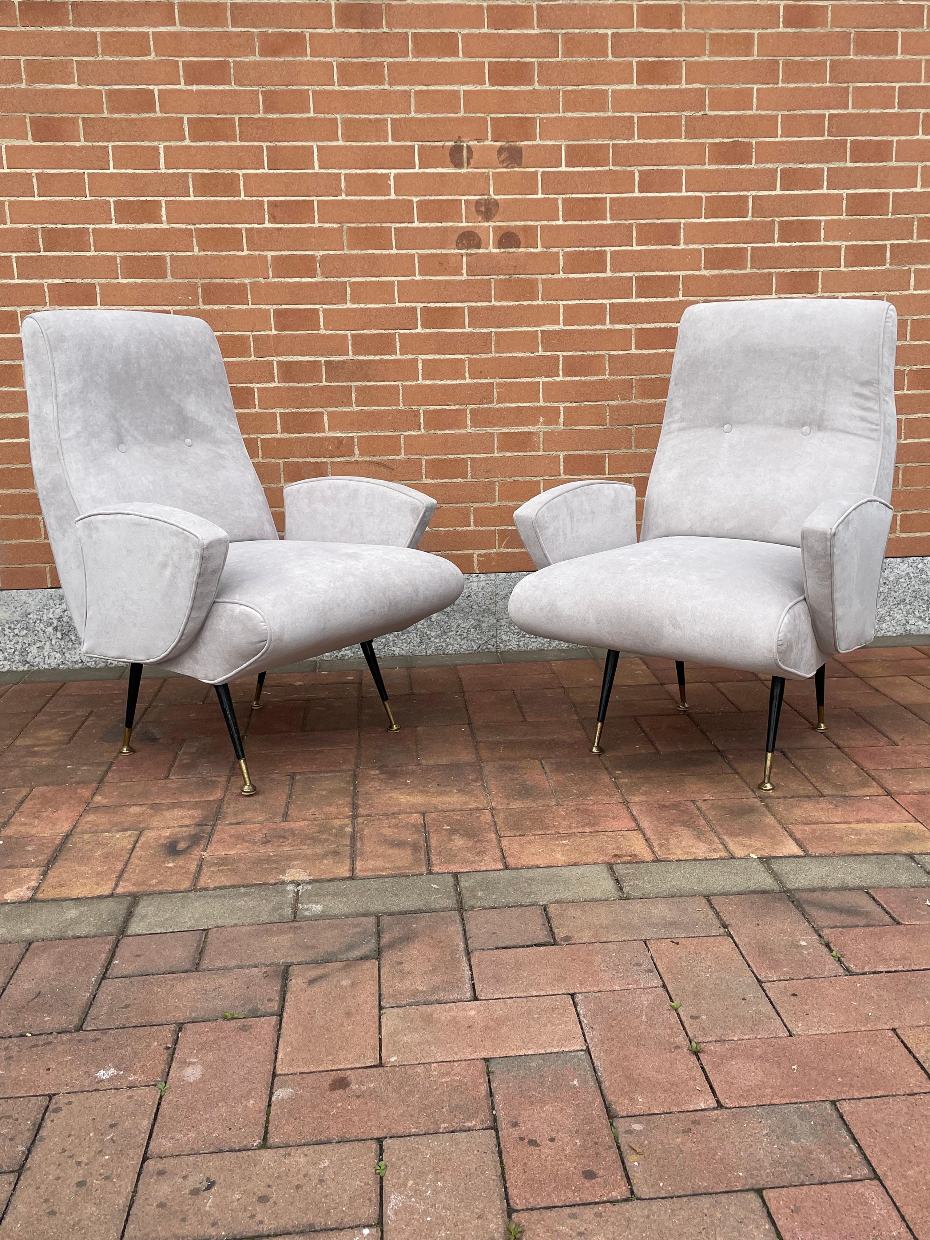 Set of 2 Armchairs by Nino Zoncada, Italy For Sale 6