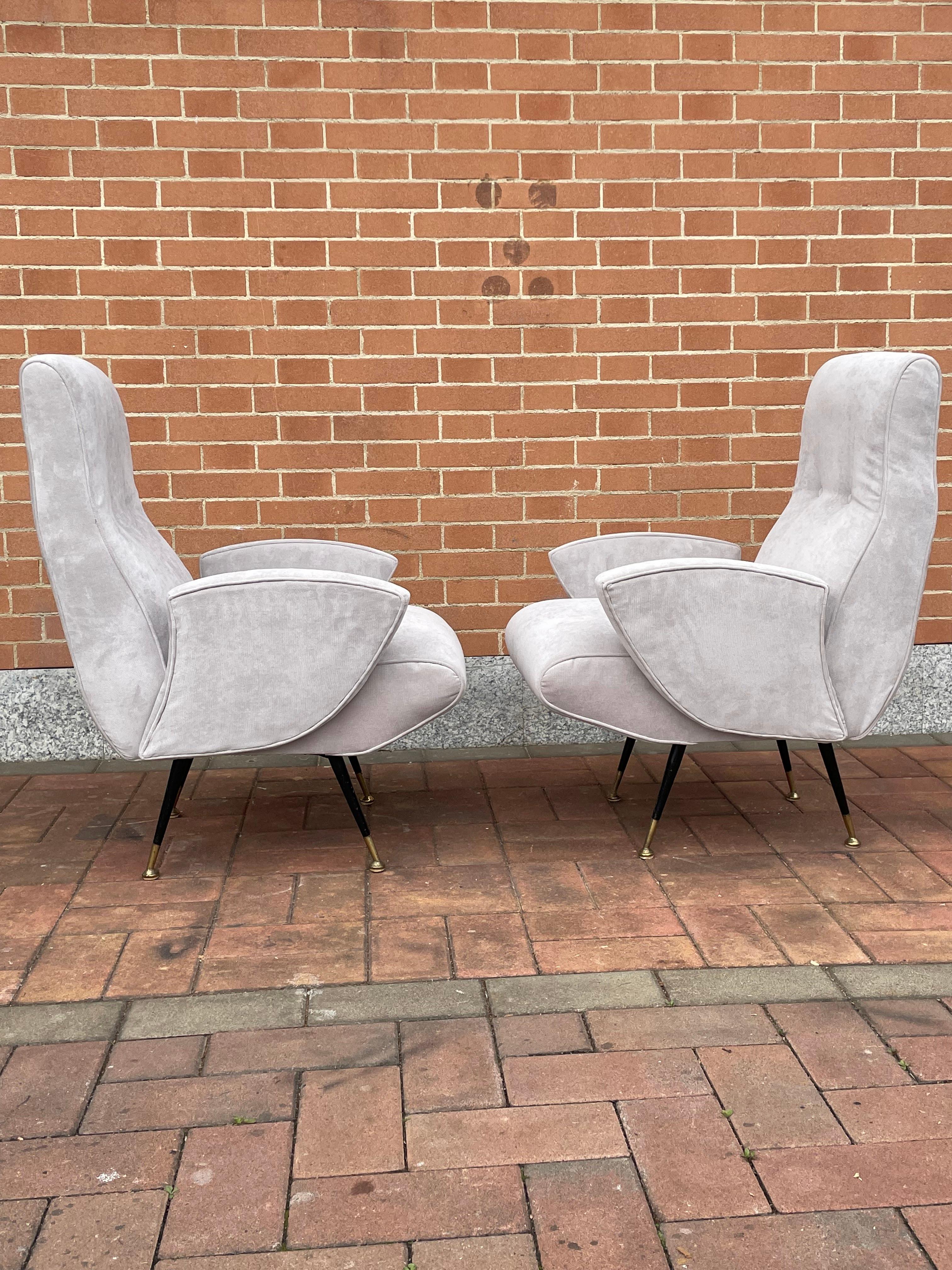 Set of 2 Armchairs by Nino Zoncada, Italy For Sale 10