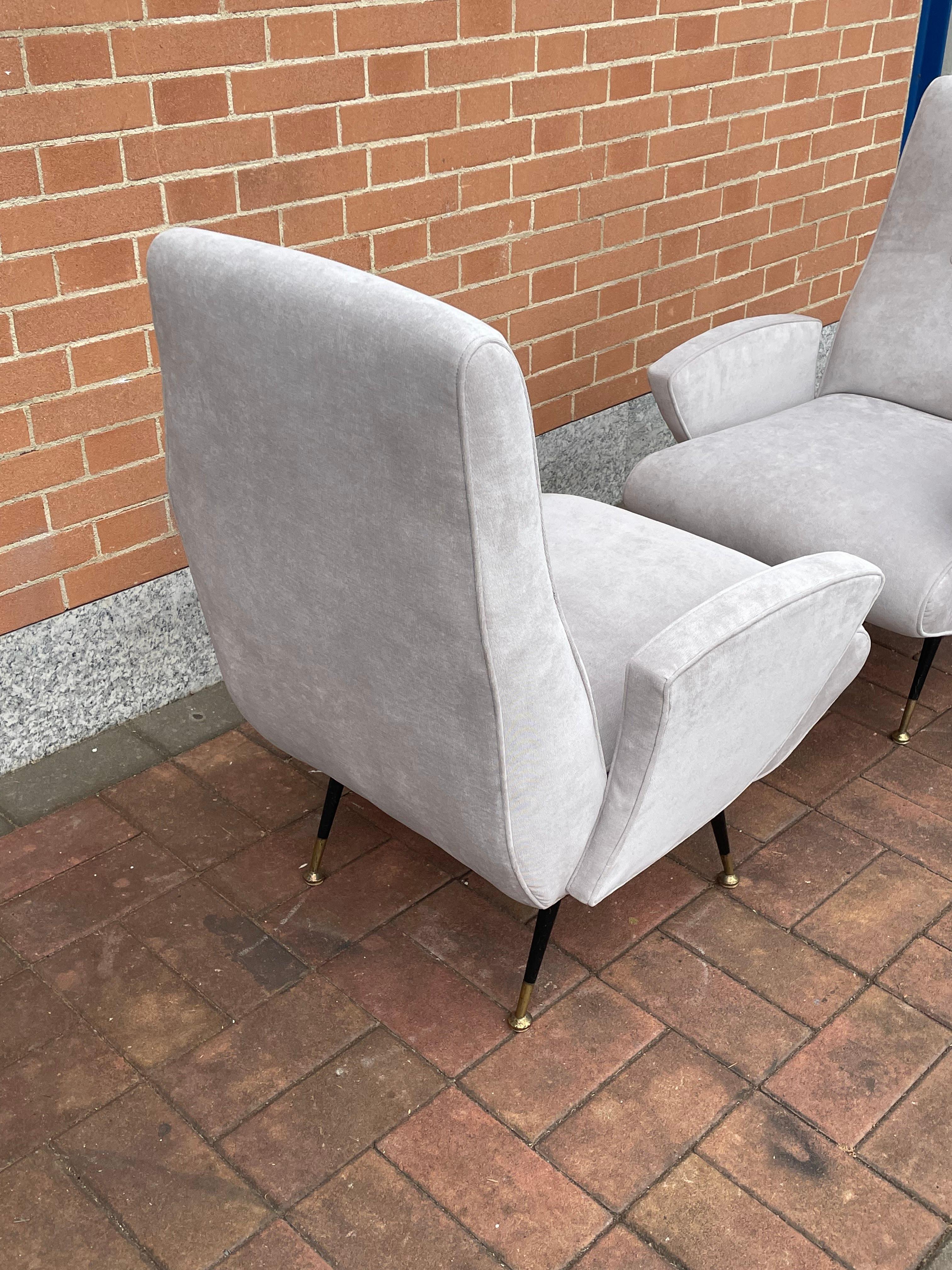 Set of 2 Armchairs by Nino Zoncada, Italy For Sale 11