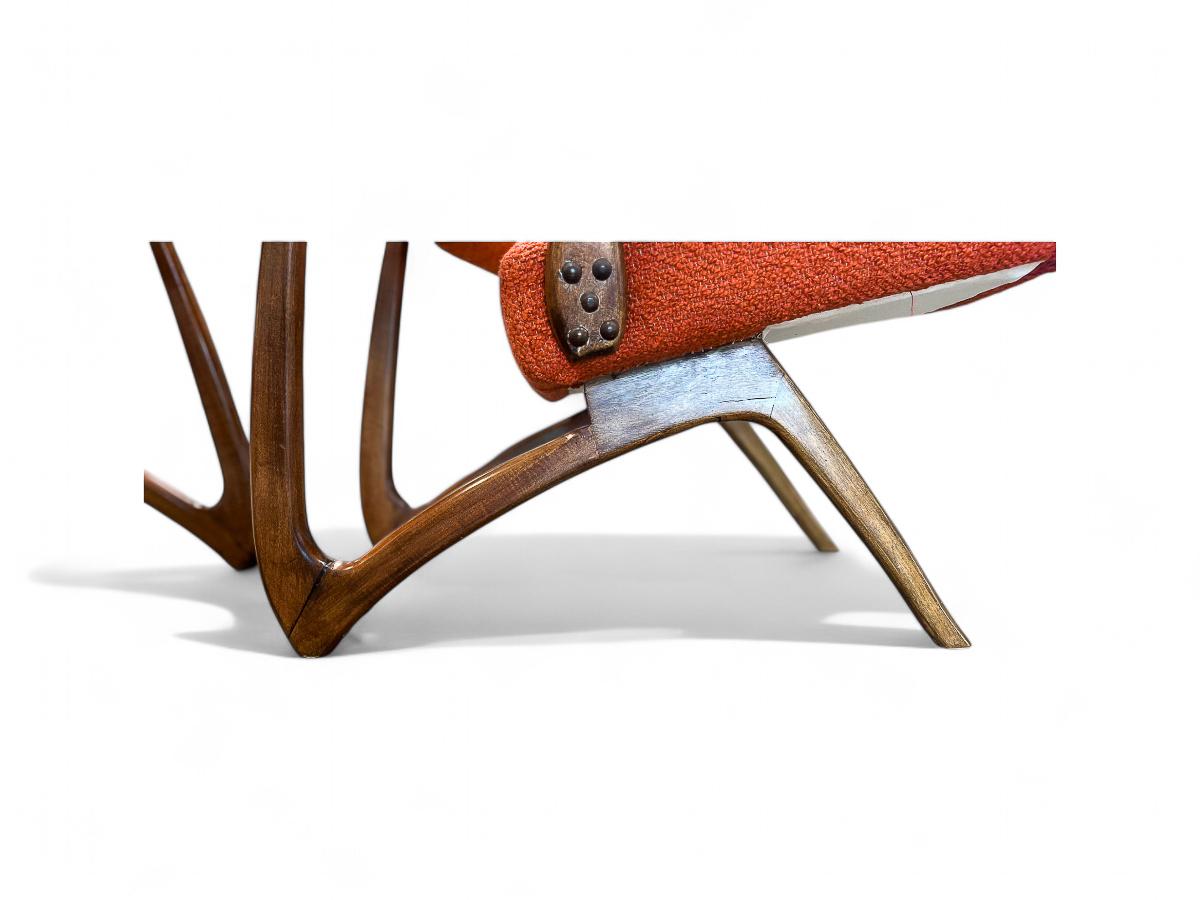 Juego de 2 Sillones en Madera Dura y Boucle de Movies Cimo, c. 1950s en venta 6