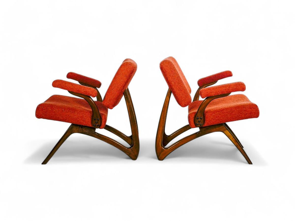 Juego de 2 Sillones en Madera Dura y Boucle de Movies Cimo, c. 1950s Brasileño en venta