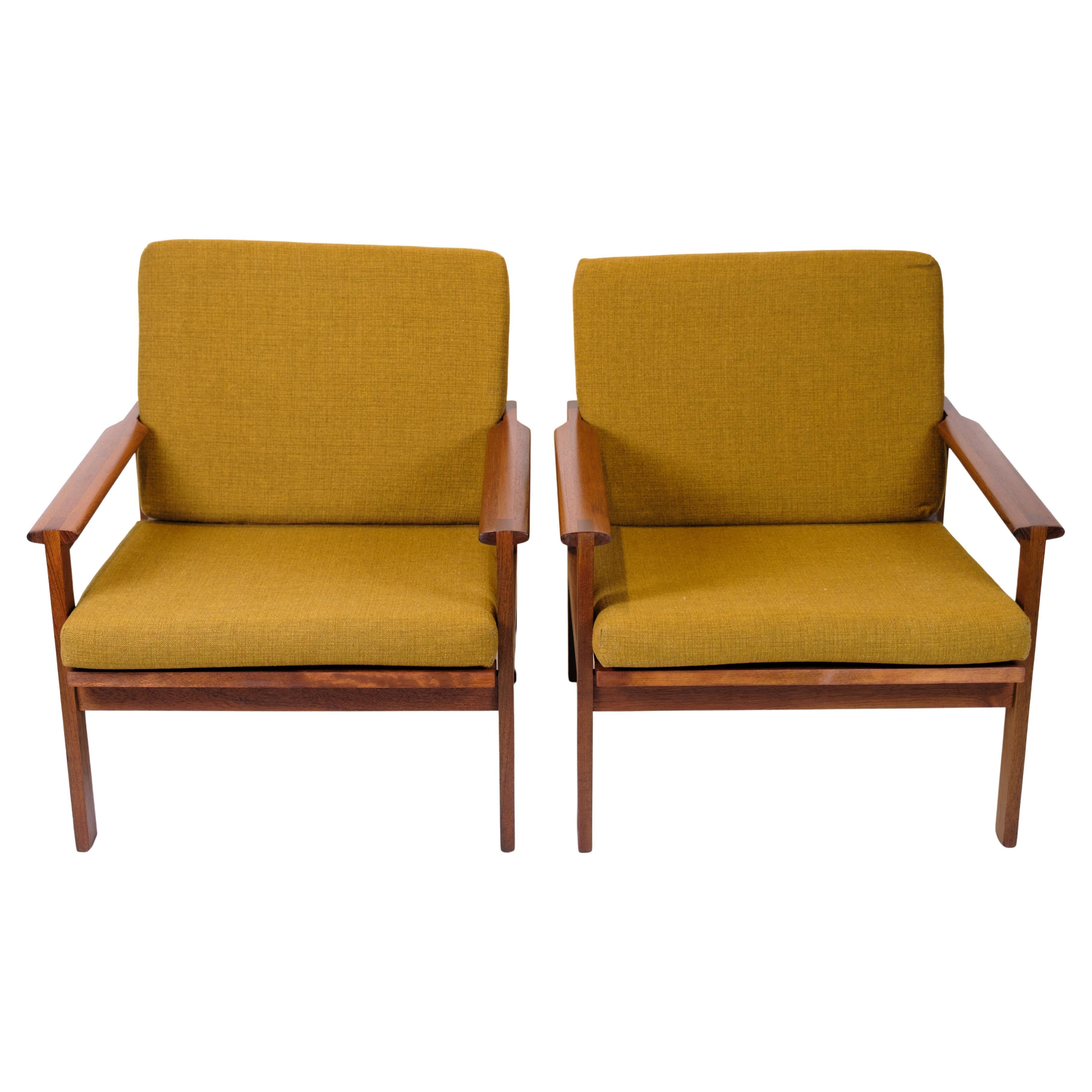 Juego De 2 Sillones Modelo Capella Fabricados En Teca Por Illum Wikkelsø Para N. Eilersen