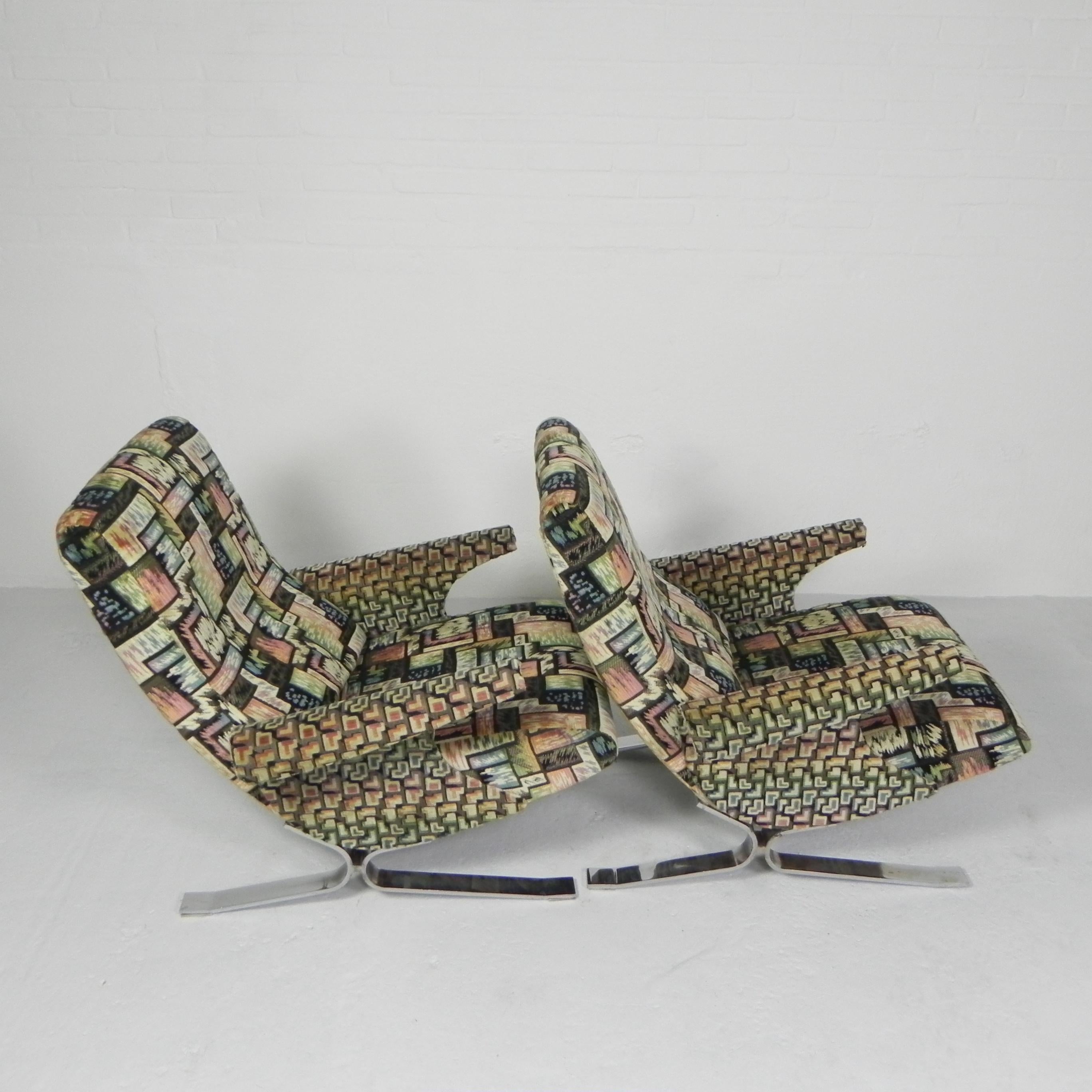 Set of 2 armchairs, model Copenhague, Francois Letourneur, 1960s For Sale 4