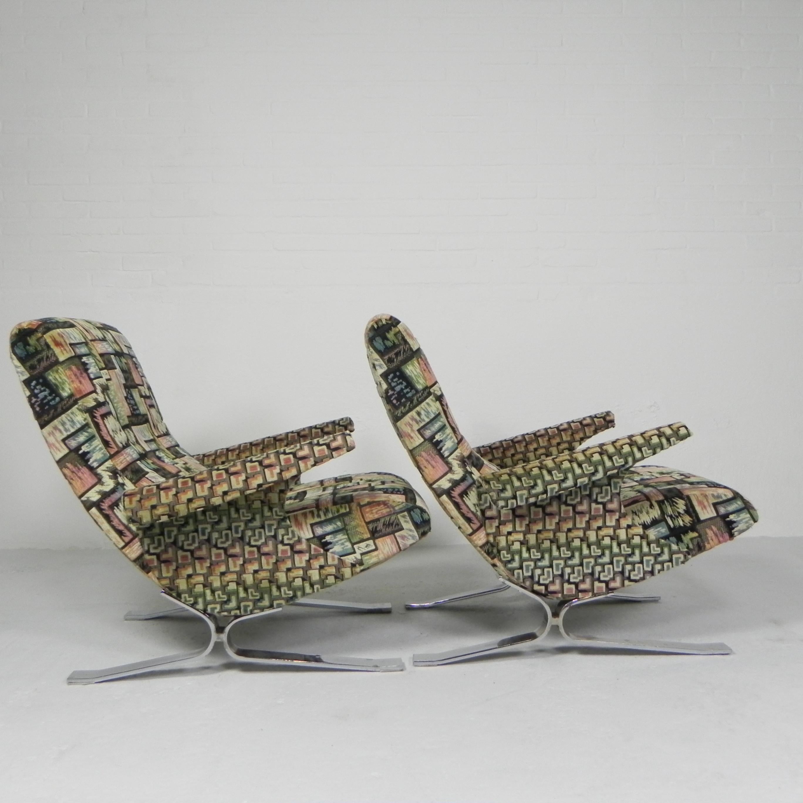 Set of 2 armchairs, model Copenhague, Francois Letourneur, 1960s For Sale 5