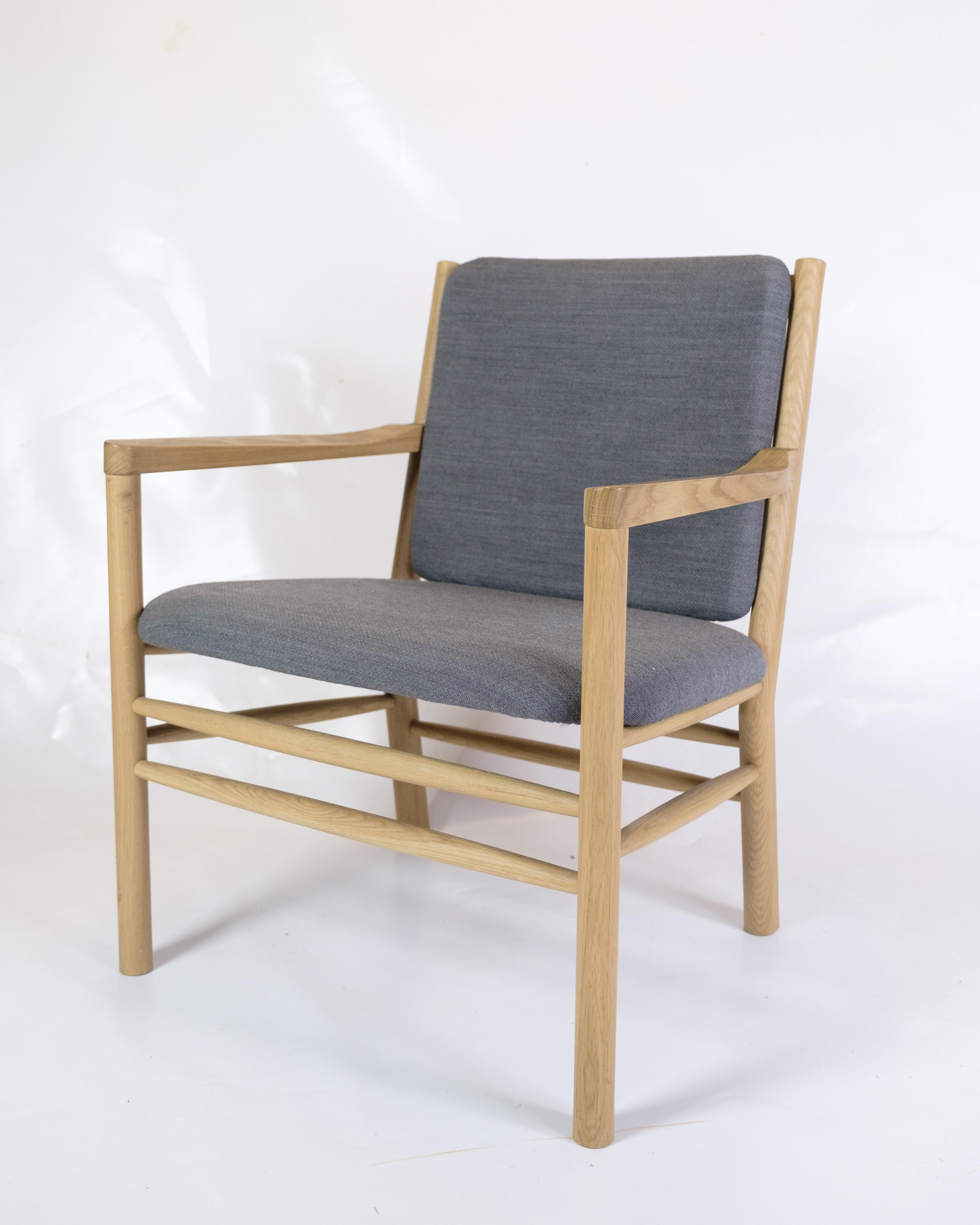 Danish Set Of 2 Armchairs Model J147 Made In Oak By Erik Ole J. Made By FDB  For Sale