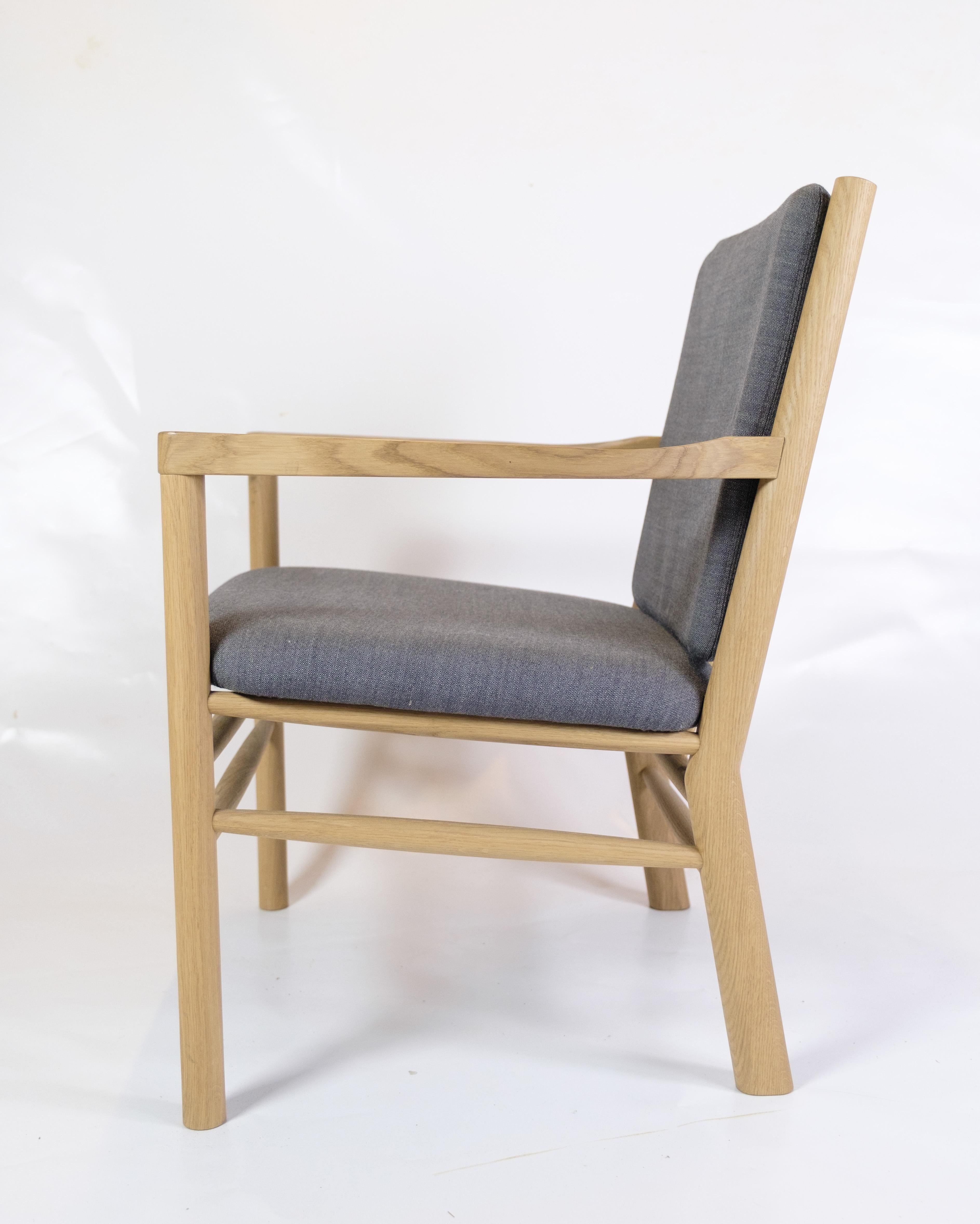 Wool Set Of 2 Armchairs Model J147 Made In Oak By Erik Ole J. Made By FDB  For Sale