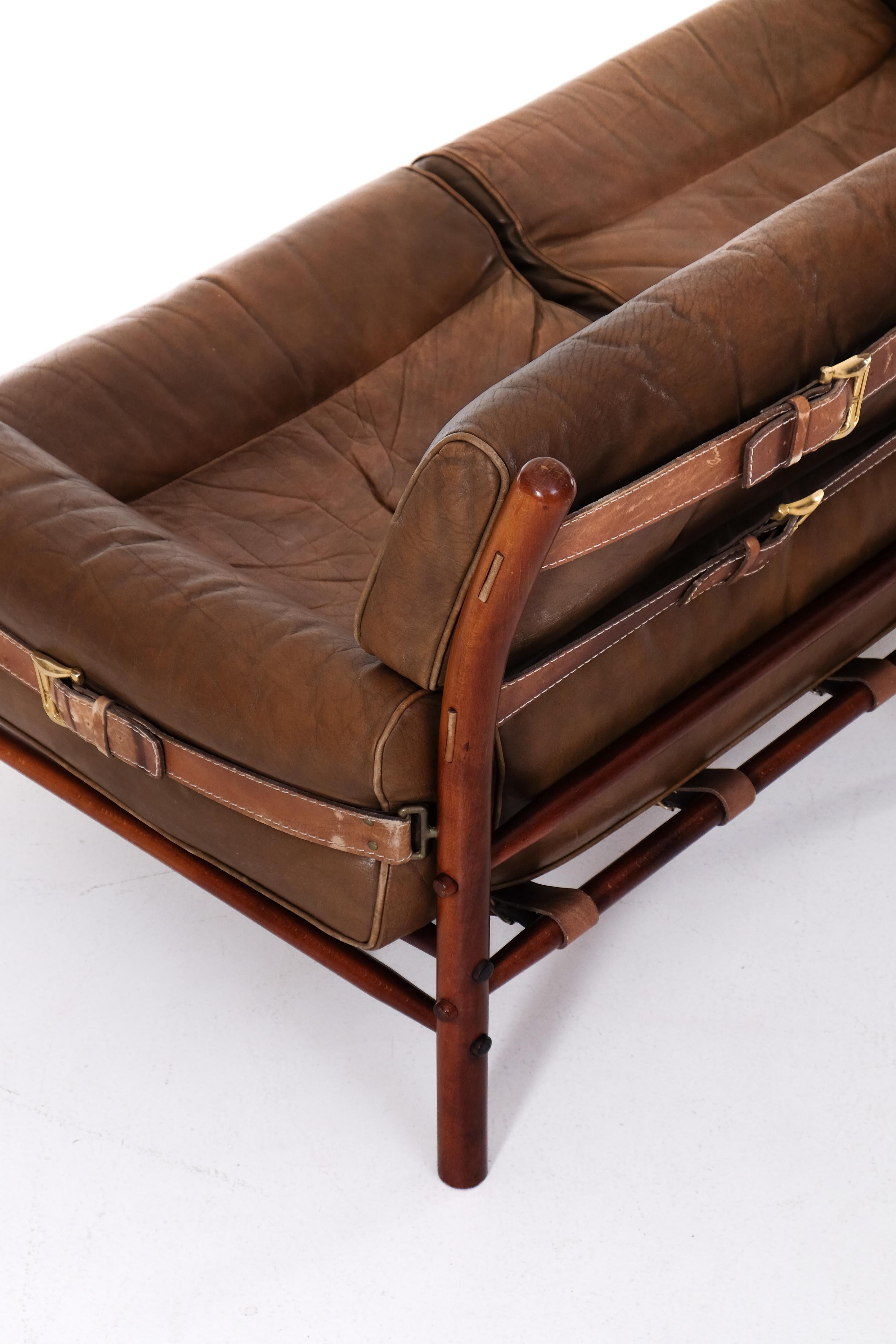 Suédois Ensemble de 2 canapés Arne Norell modèle Kontiki, Suède, années 1970 en vente