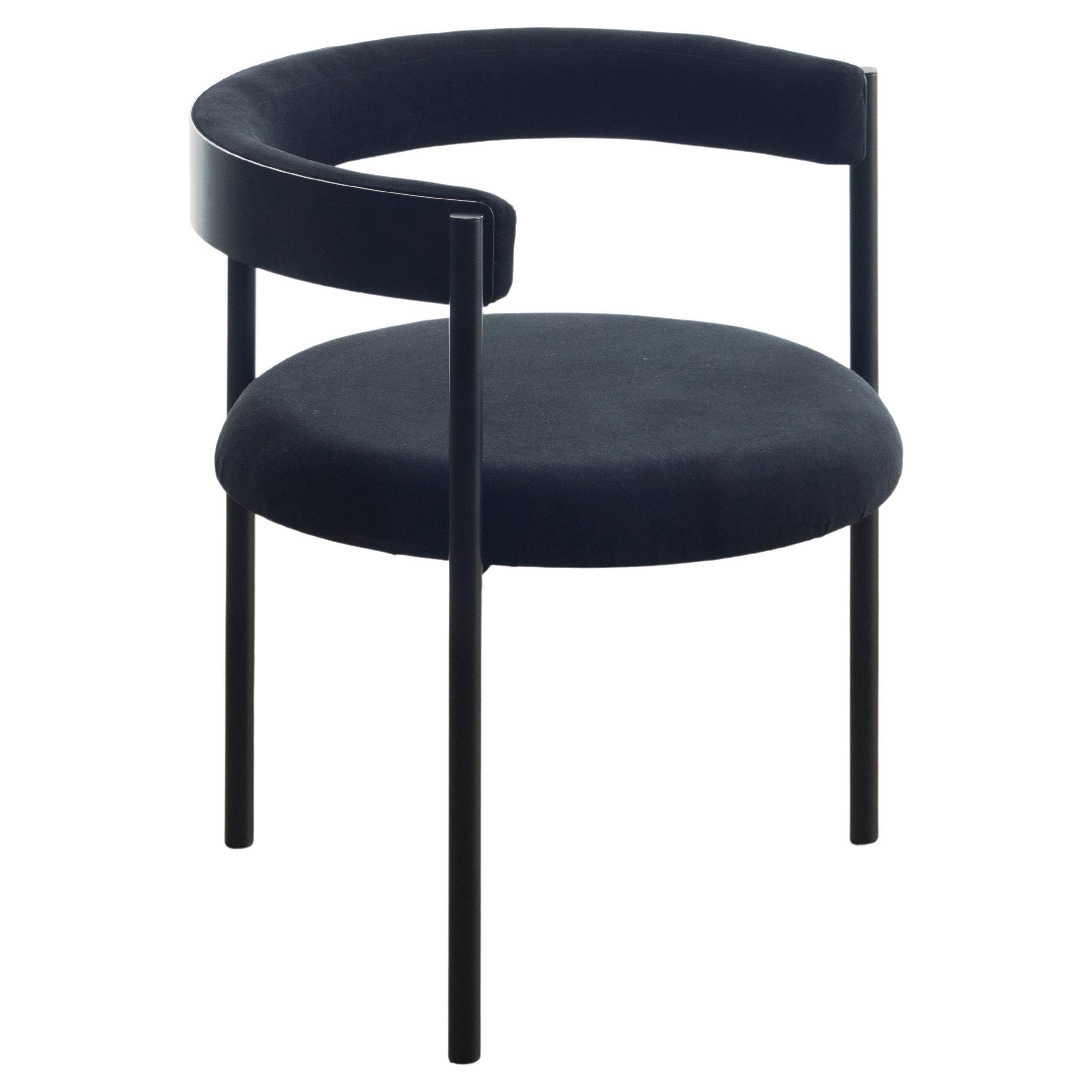 Set of 2 Aro Chairs, black by Ries
Dimensions: W60 x D60 x H67,5 cm
Materials: Round steel tube, high-density foam, and velvet upholstery

Also Available: Merlot, Dark Blue, Mika, Oceano, Pink and Yellow,

Ries is a design studio based in