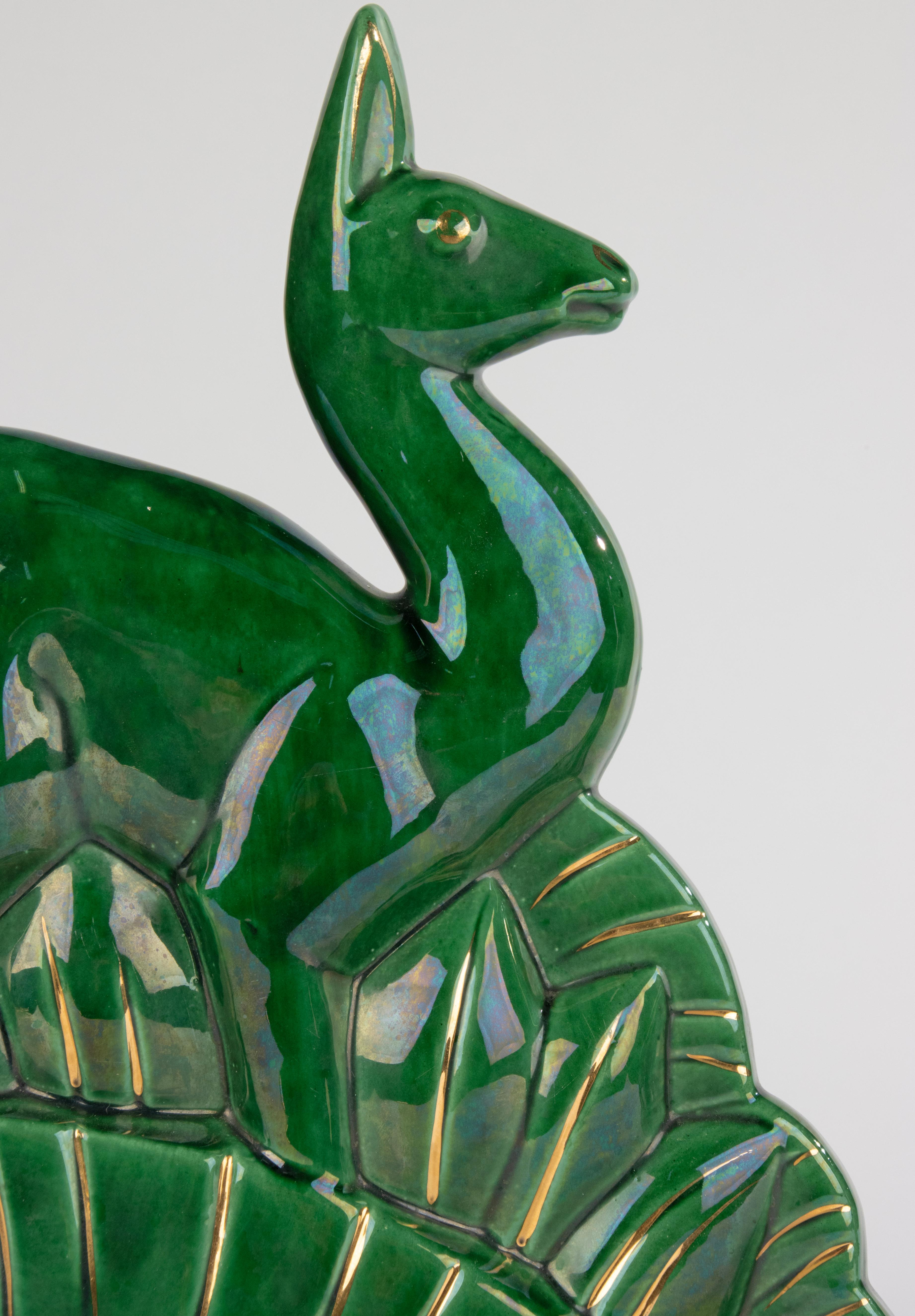 Lote de 2 Esculturas de Cerámica Art Déco - Ciervo - San Clemente Francés en venta