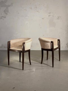 Set of 2 ART DECO NECOCLASSIC CHAIRS in the Style of J.E. RUHLMANN, France 1930