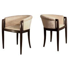 Set of 2 Art Deco Chairs in the Style of J.E. Ruhlmann