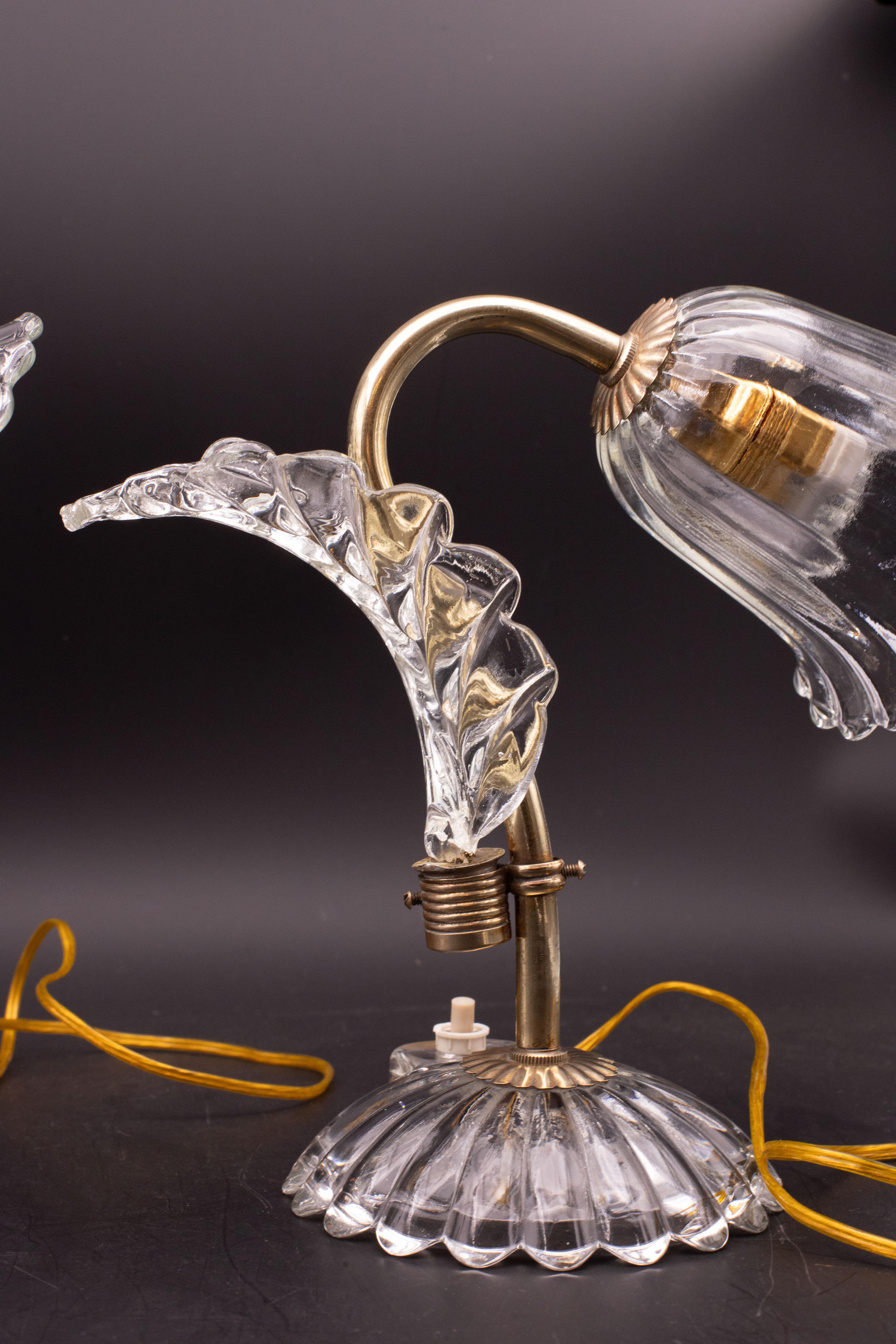 2er-Set Art Decò Murano Glas Barovier e Toso Tischlampe, 1940 im Angebot 1