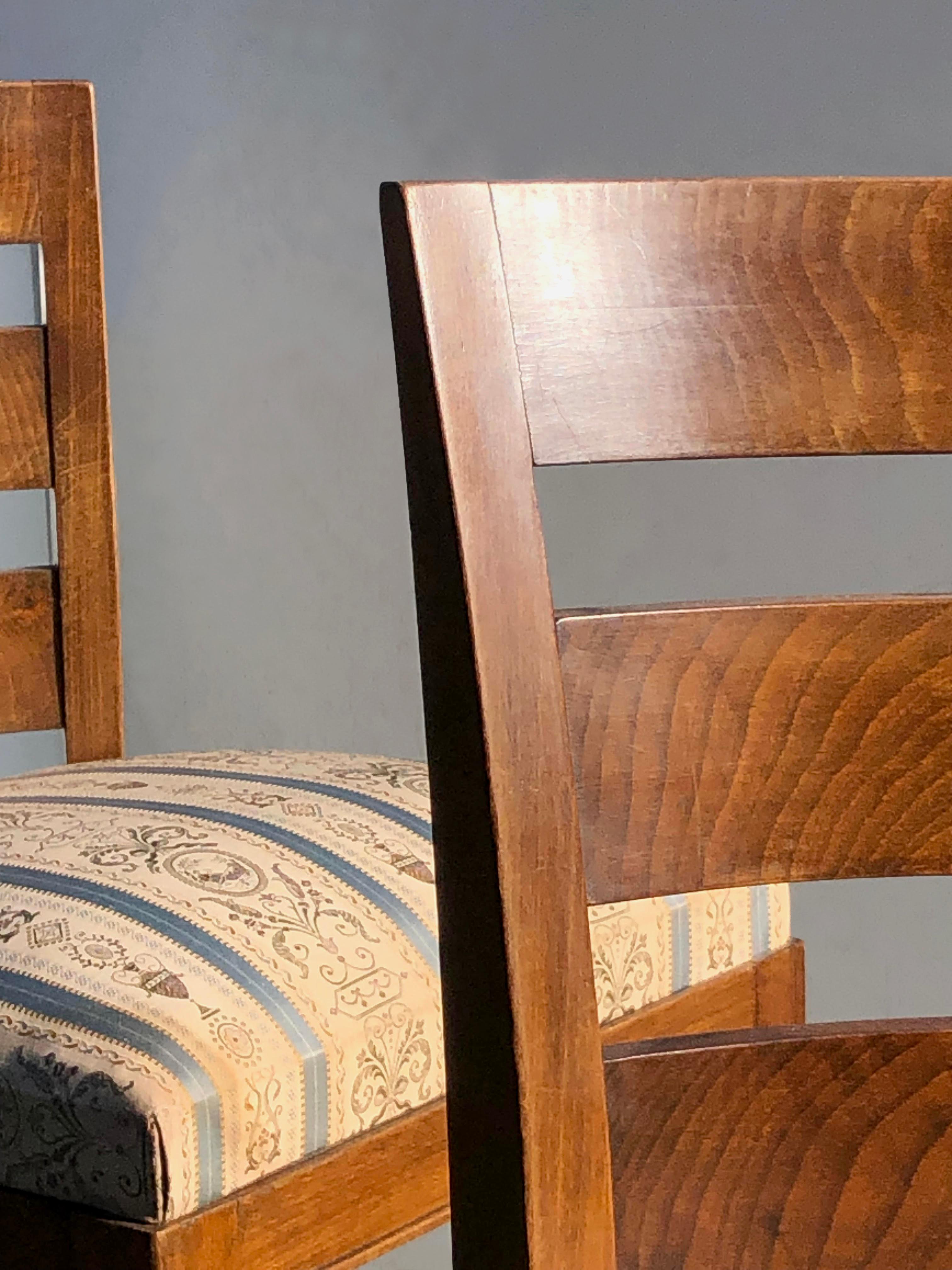 Francese Set di 2 SEDIE NEOCLASSICHE ART-DECO di Jean Pascaud Francia 1930 in vendita