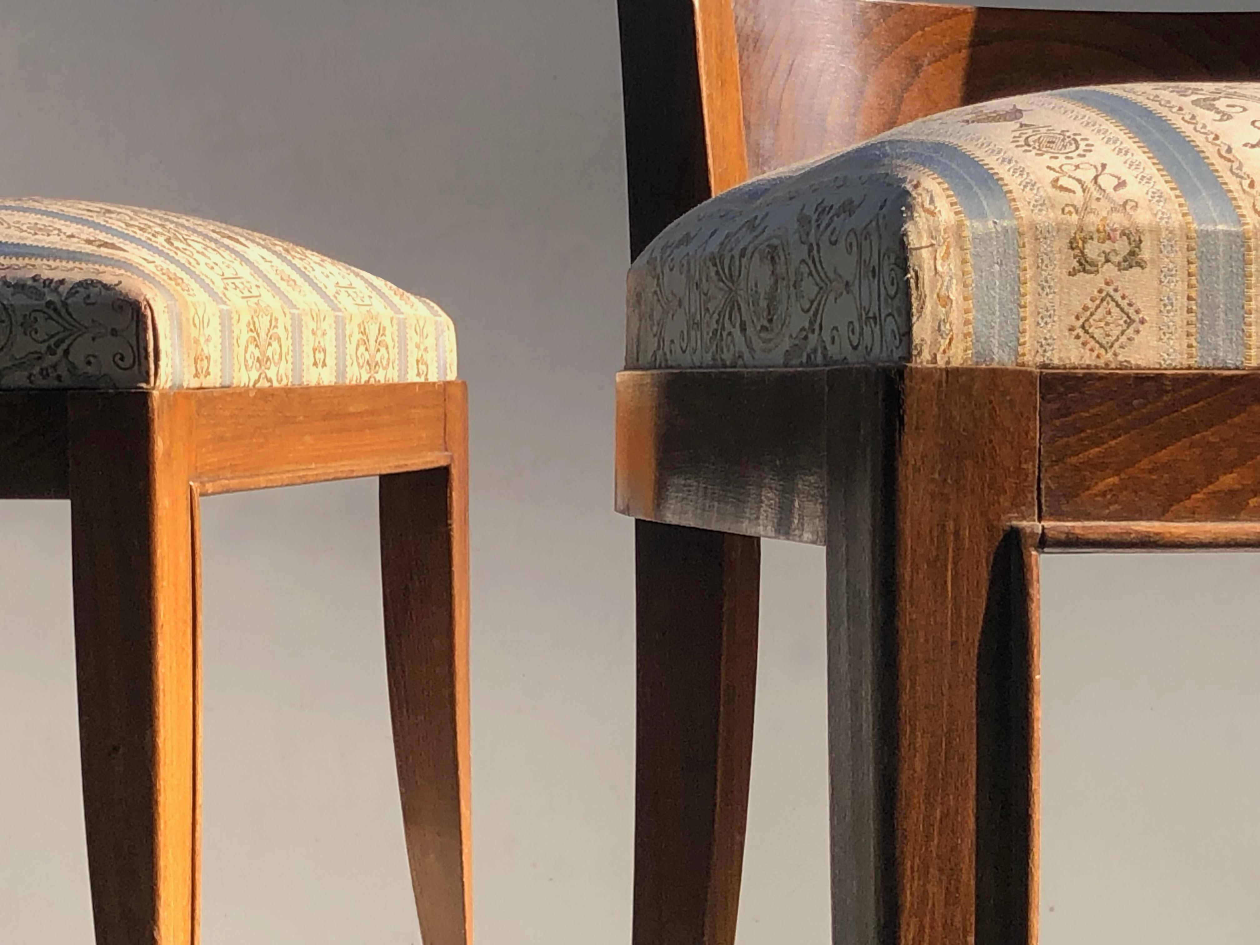 Set di 2 SEDIE NEOCLASSICHE ART-DECO di Jean Pascaud Francia 1930 in vendita 1