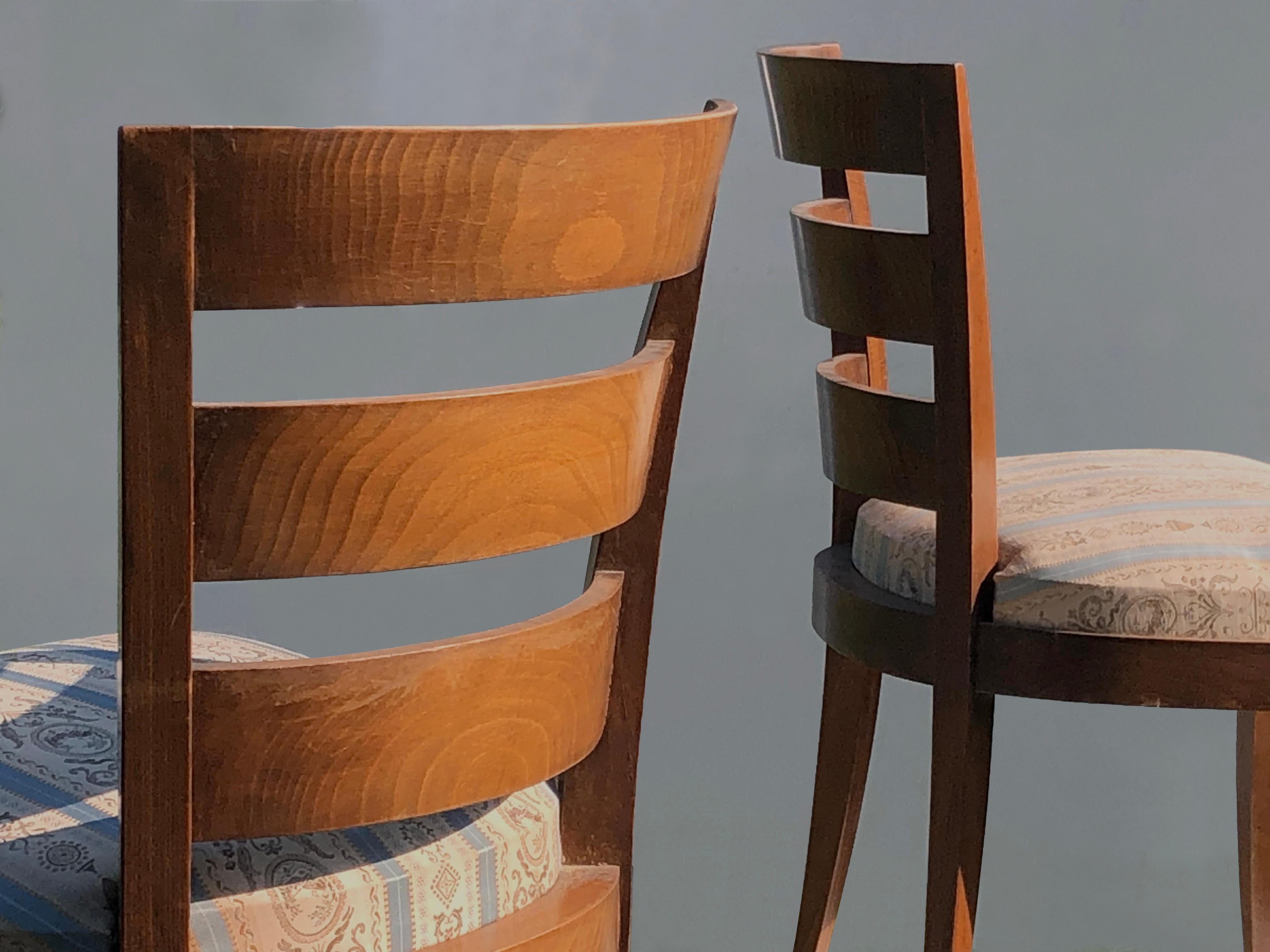 Set di 2 SEDIE NEOCLASSICHE ART-DECO di Jean Pascaud Francia 1930 in vendita 3