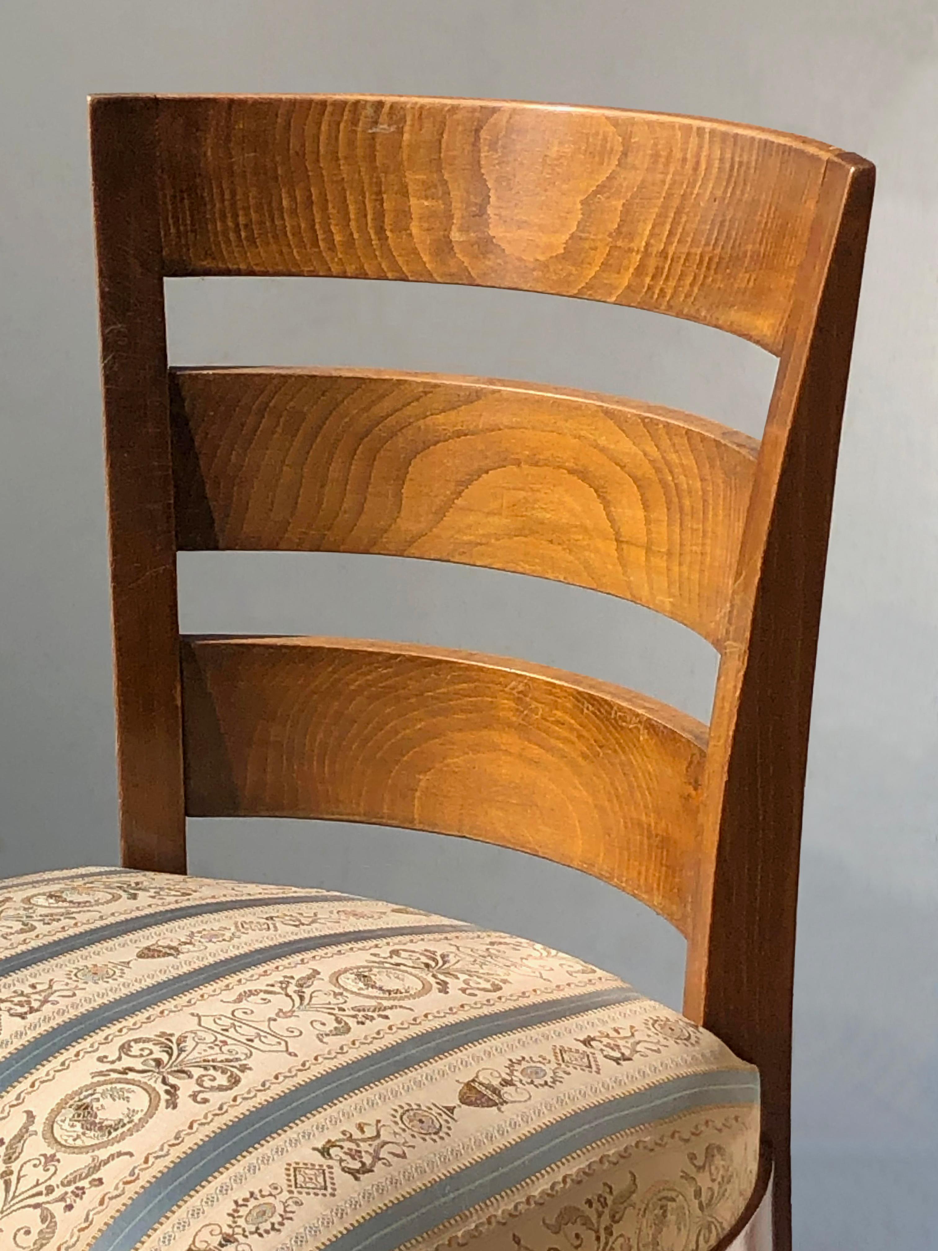 Metà XX secolo Set di 2 SEDIE NEOCLASSICHE ART-DECO di Jean Pascaud Francia 1930 in vendita