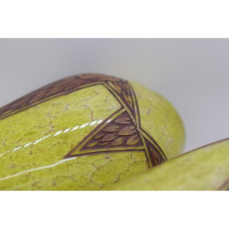 Set of 2 Art Deco Ovoid Vases by F-T Legras, 1920s For Sale 7