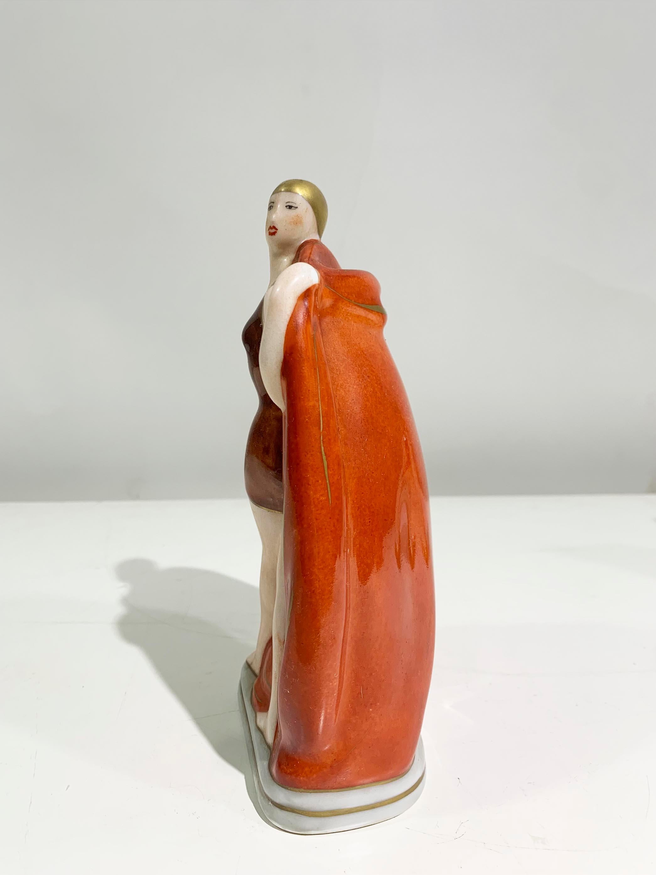 Lote de 2 Figuritas de Porcelana Art Decó Firmadas Amelin - Rauche / 
